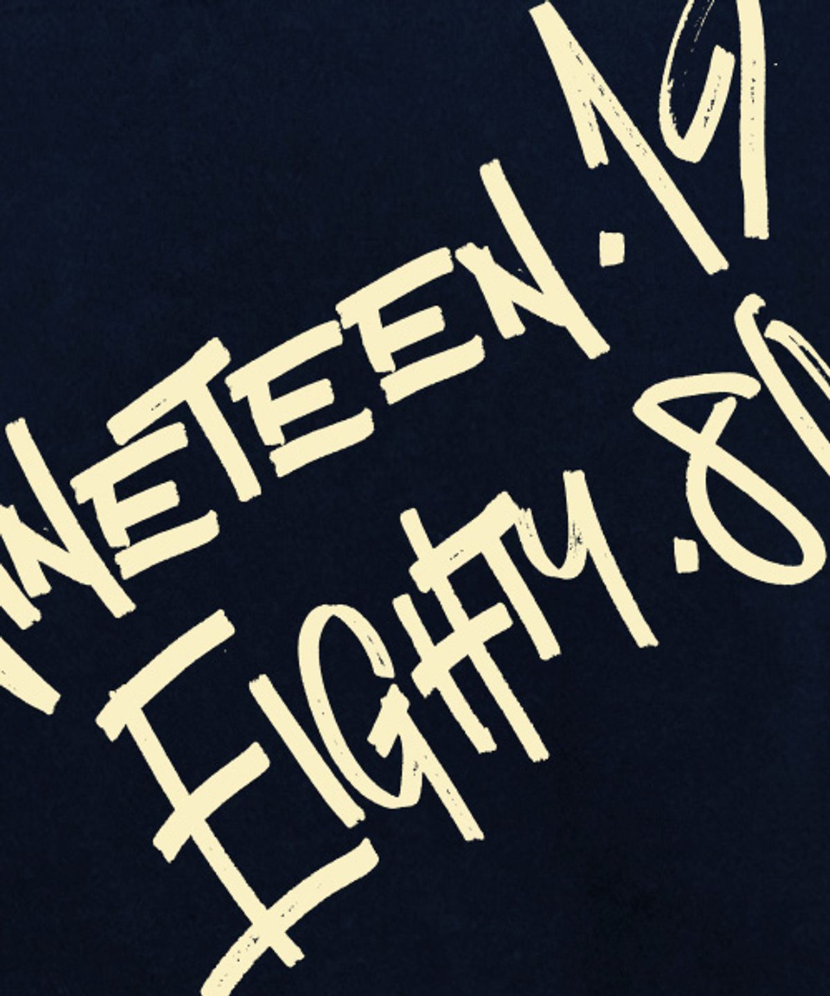 엔티이티(NTET) [기모선택] BRUSH GRAFFITI LOGO 후드집업 [네이비]