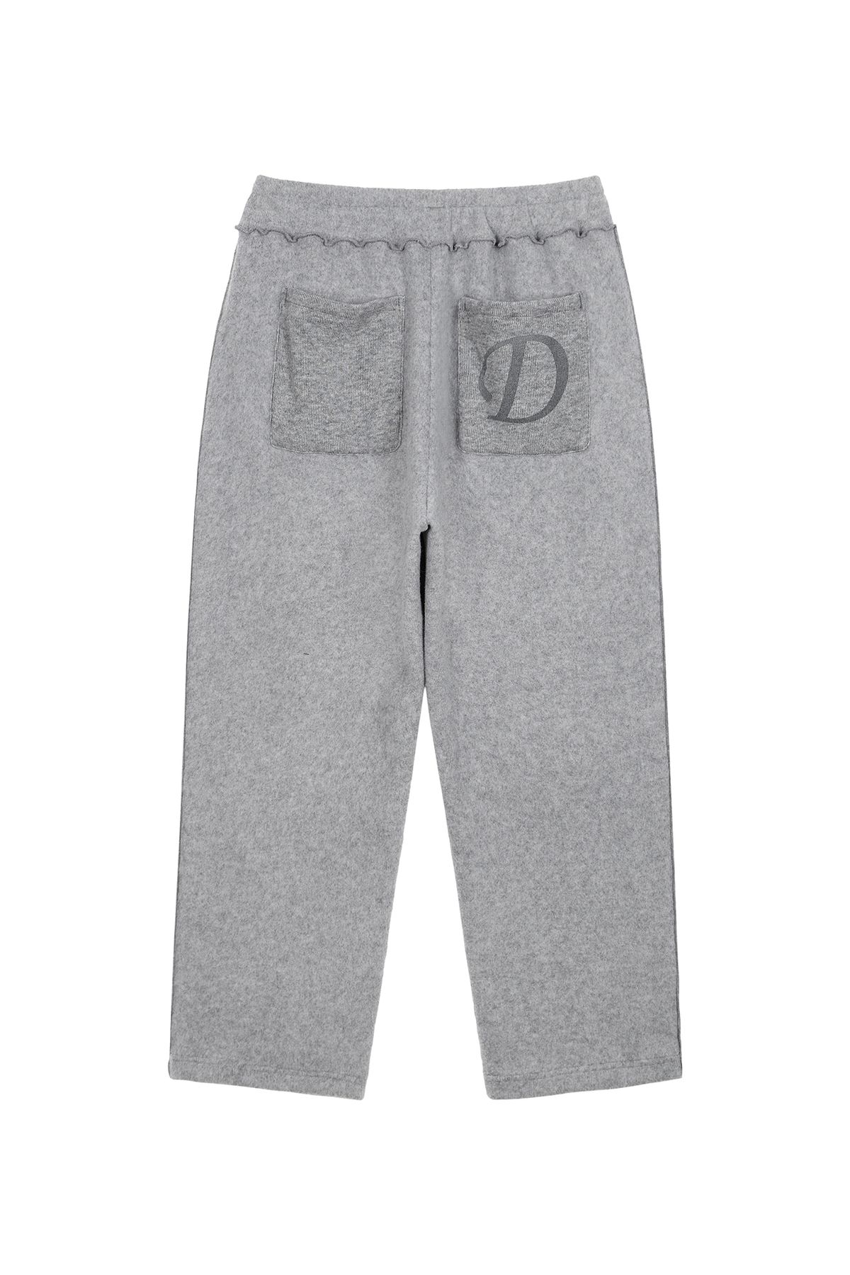 다이닛(DEINET) SMOOTH D LOGO KNIT PANTS IN GREY