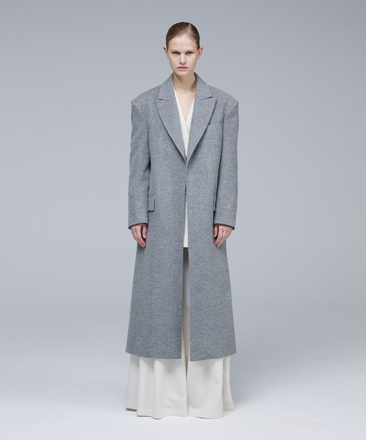 므아므(MMAM) Open-type minimal wool coat