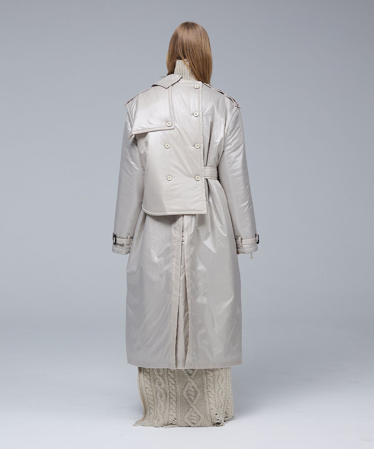므아므(MMAM) Glossy padding trench coat