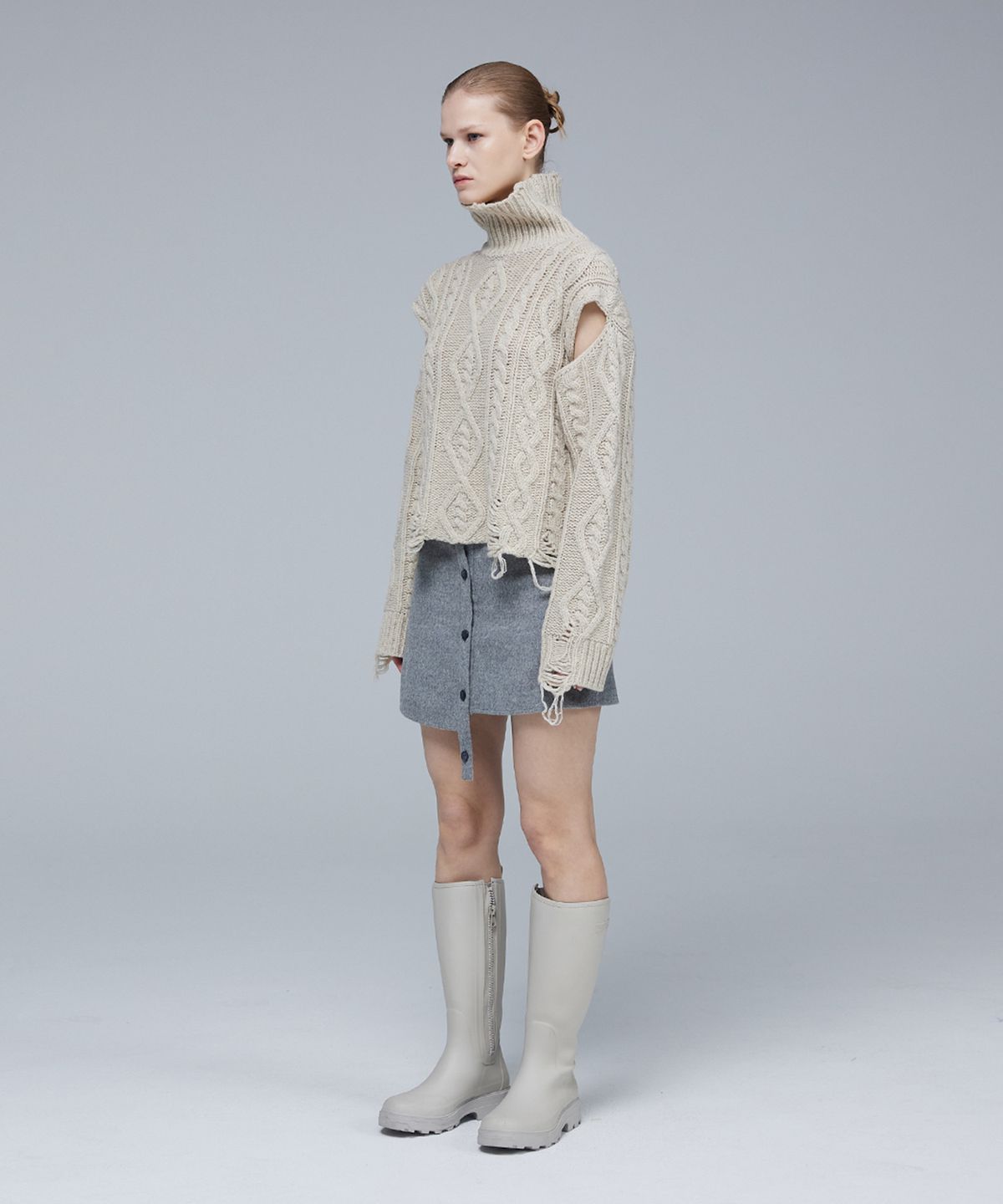 므아므(MMAM) Wool short skirt pants