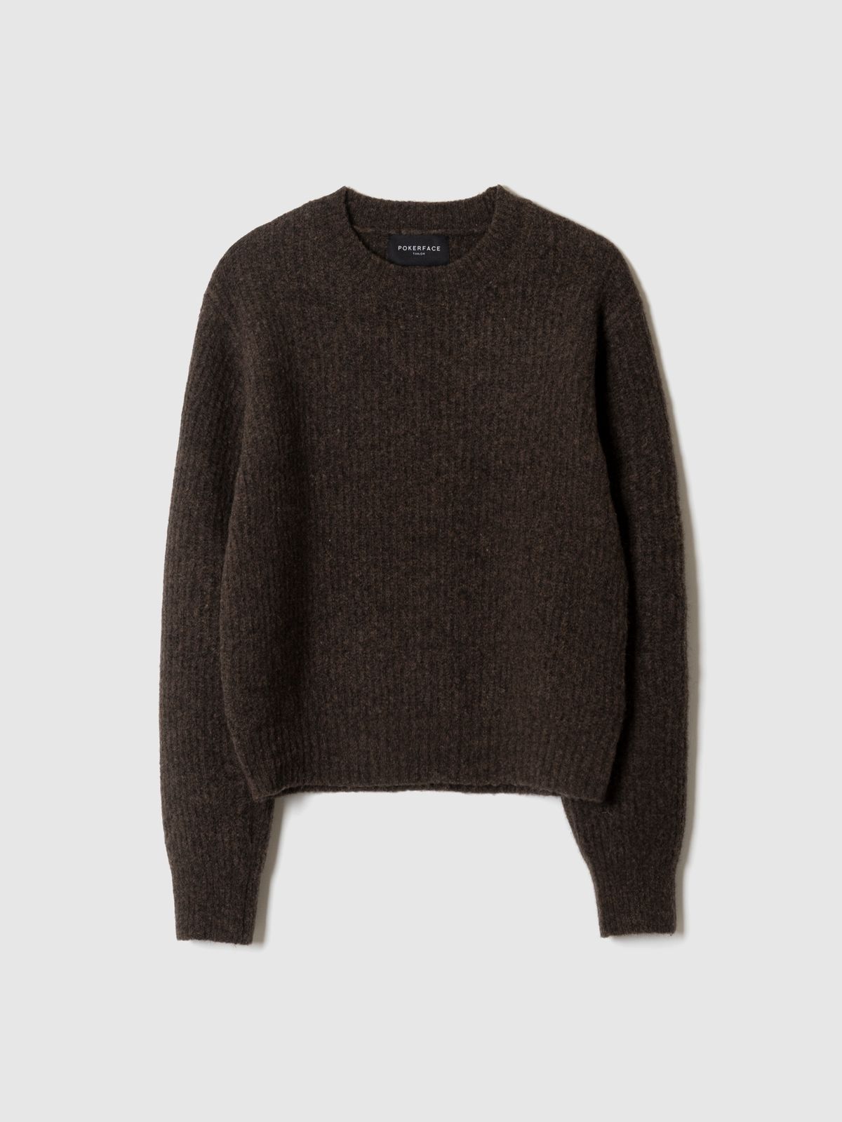 포커페이스(POKERFACE) (W)COMFORT ROUND NECK KINT DEEP BROWN