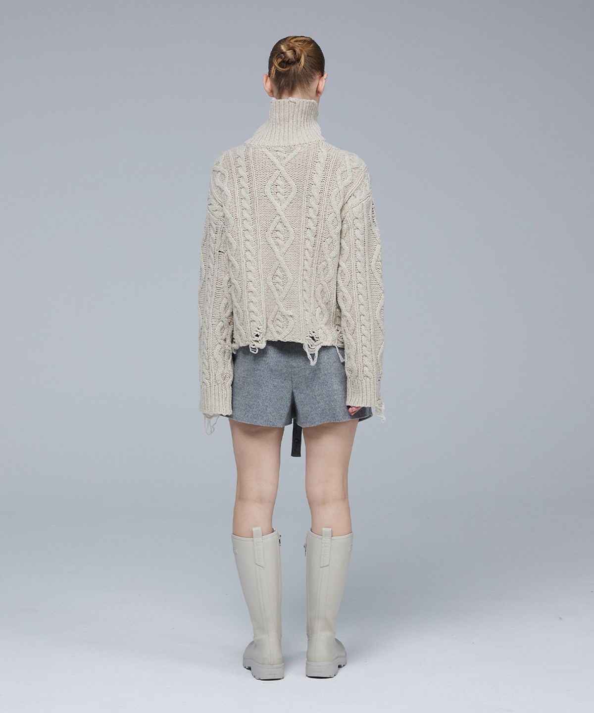 므아므(MMAM) Cable destroyed knit