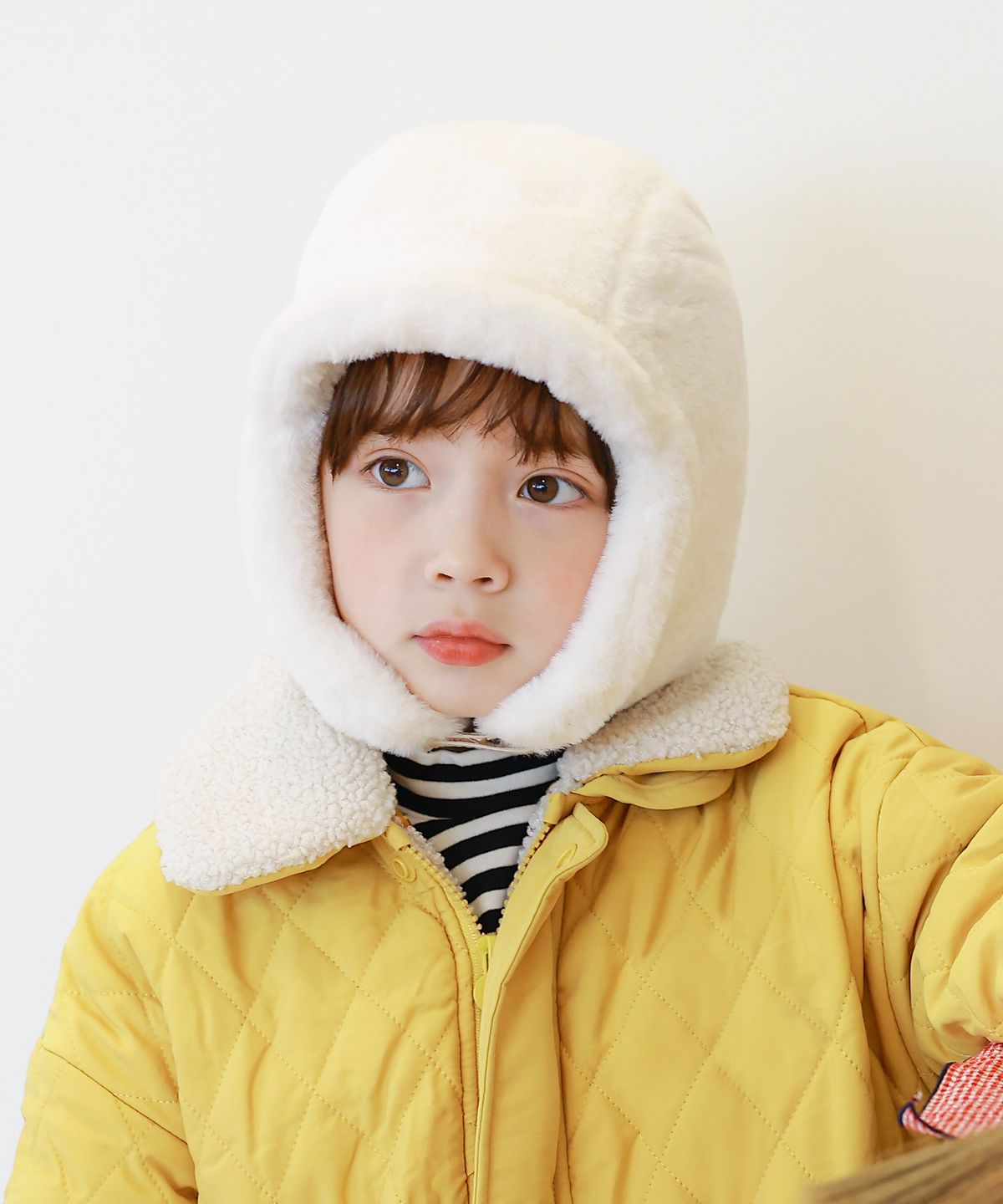 베이-비(BAY-B) 유아 아동 방한 소프트 군밤 귀도리 털모자 4COLOR