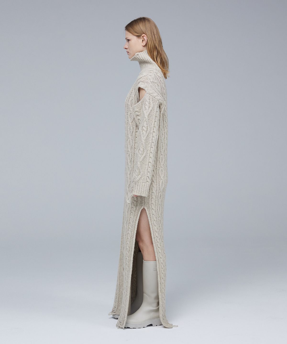 므아므(MMAM) Cable destroyed knit dress