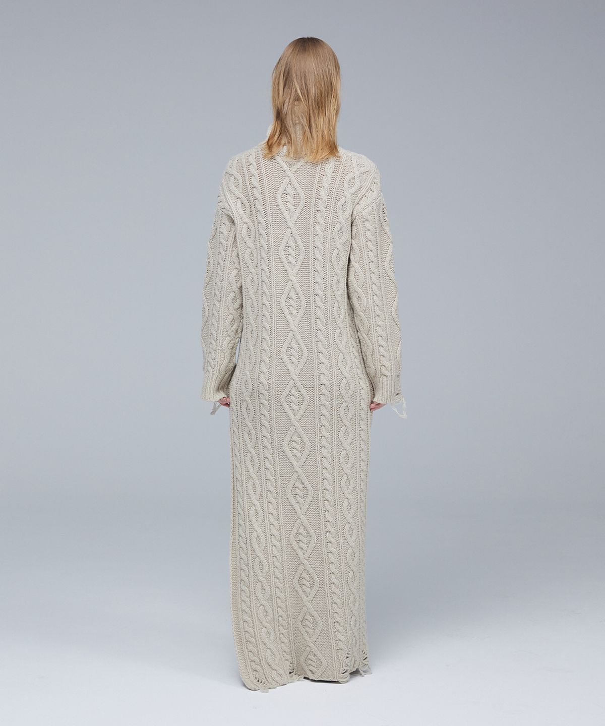 므아므(MMAM) Cable destroyed knit dress