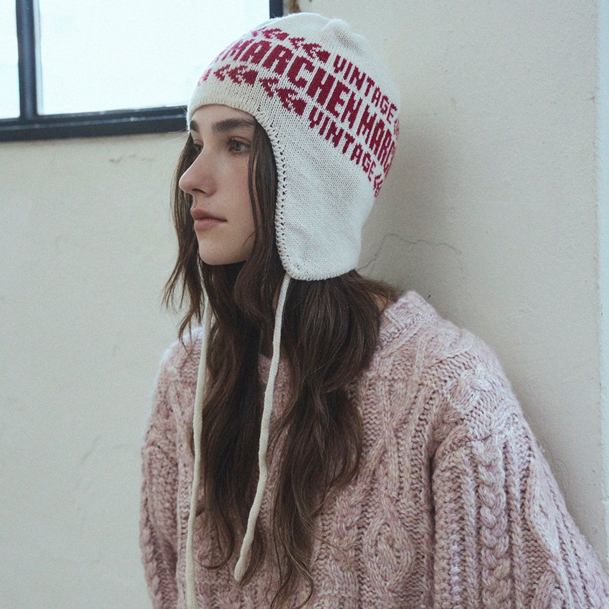 메르헨(MERCHEN) 남여공용 Jacquard logo earflap_7color
