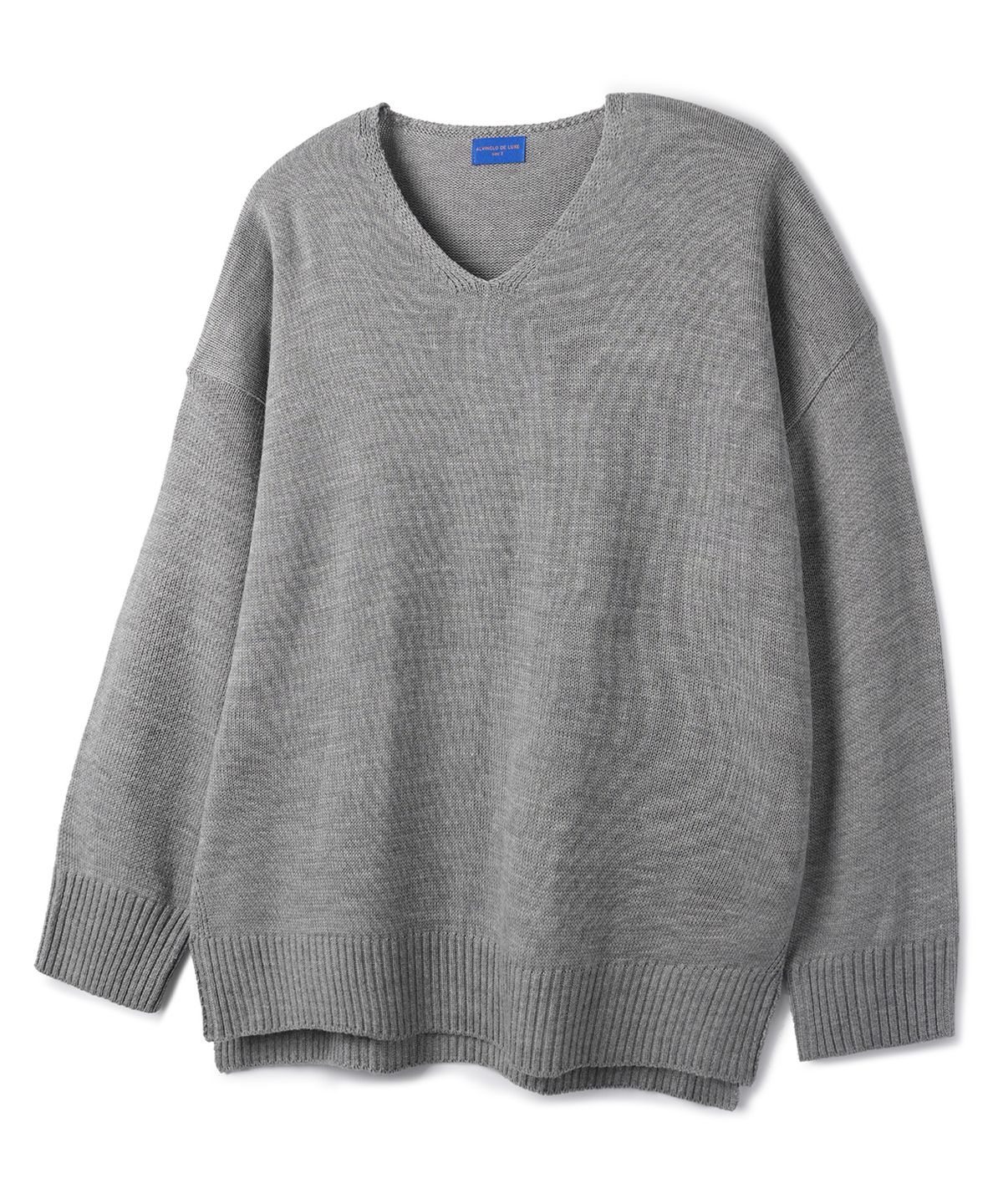 앨빈클로(ALVINCLO) [DE LUXE] 사이드 트임 무지 브이넥 니트 DLX1504 (5 COLOR)