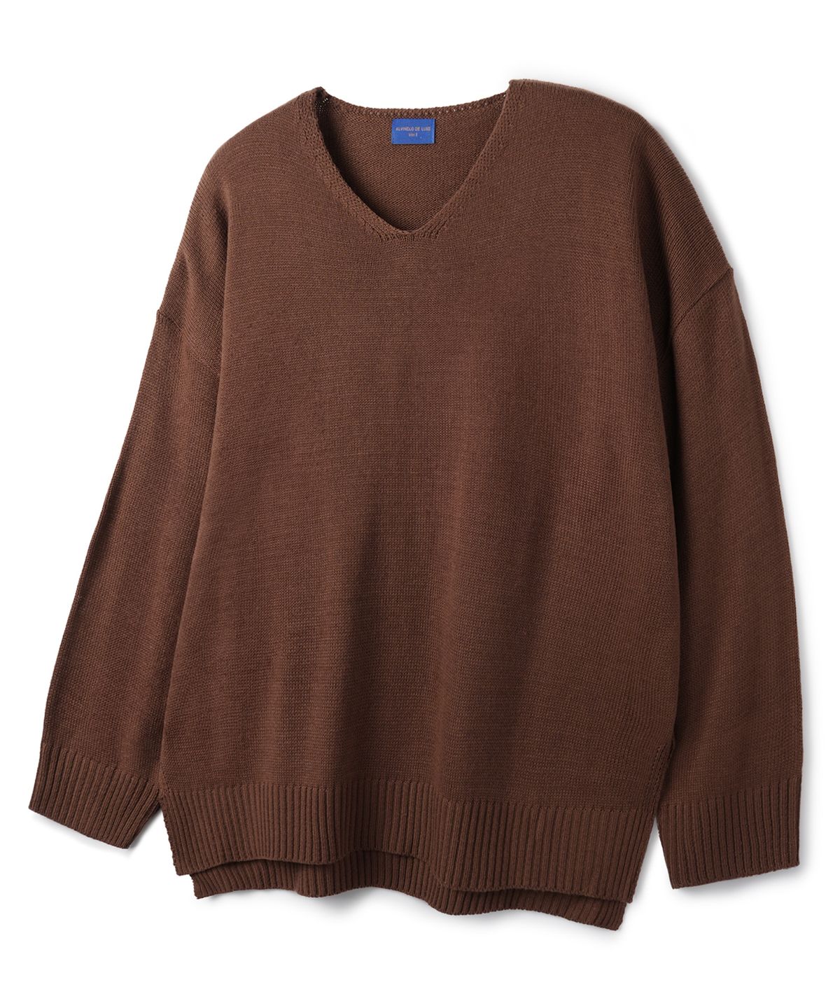 앨빈클로(ALVINCLO) [DE LUXE] 사이드 트임 무지 브이넥 니트 DLX1504 (5 COLOR)