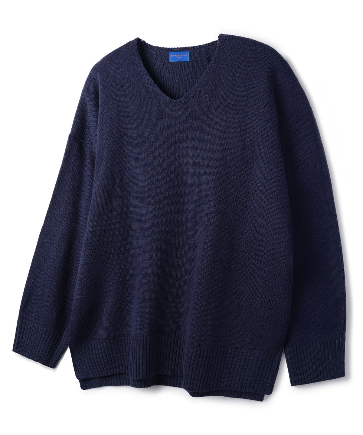 앨빈클로(ALVINCLO) [DE LUXE] 사이드 트임 무지 브이넥 니트 DLX1504 (5 COLOR)