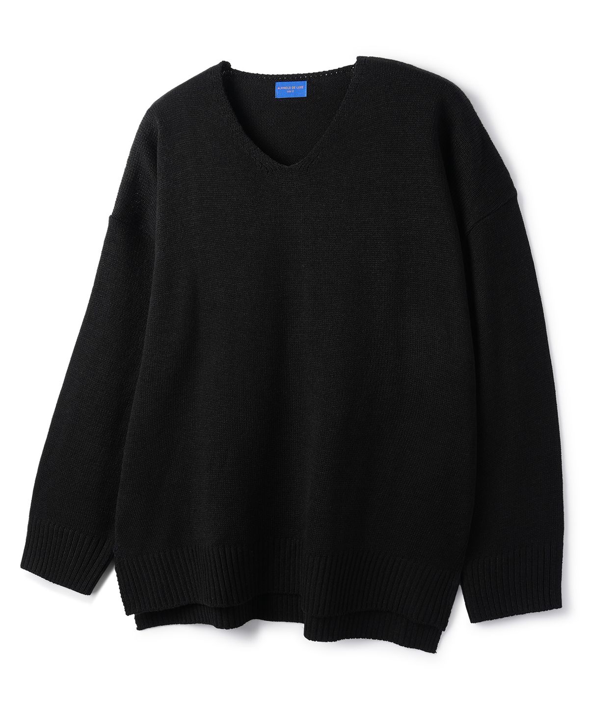 앨빈클로(ALVINCLO) [DE LUXE] 사이드 트임 무지 브이넥 니트 DLX1504 (5 COLOR)