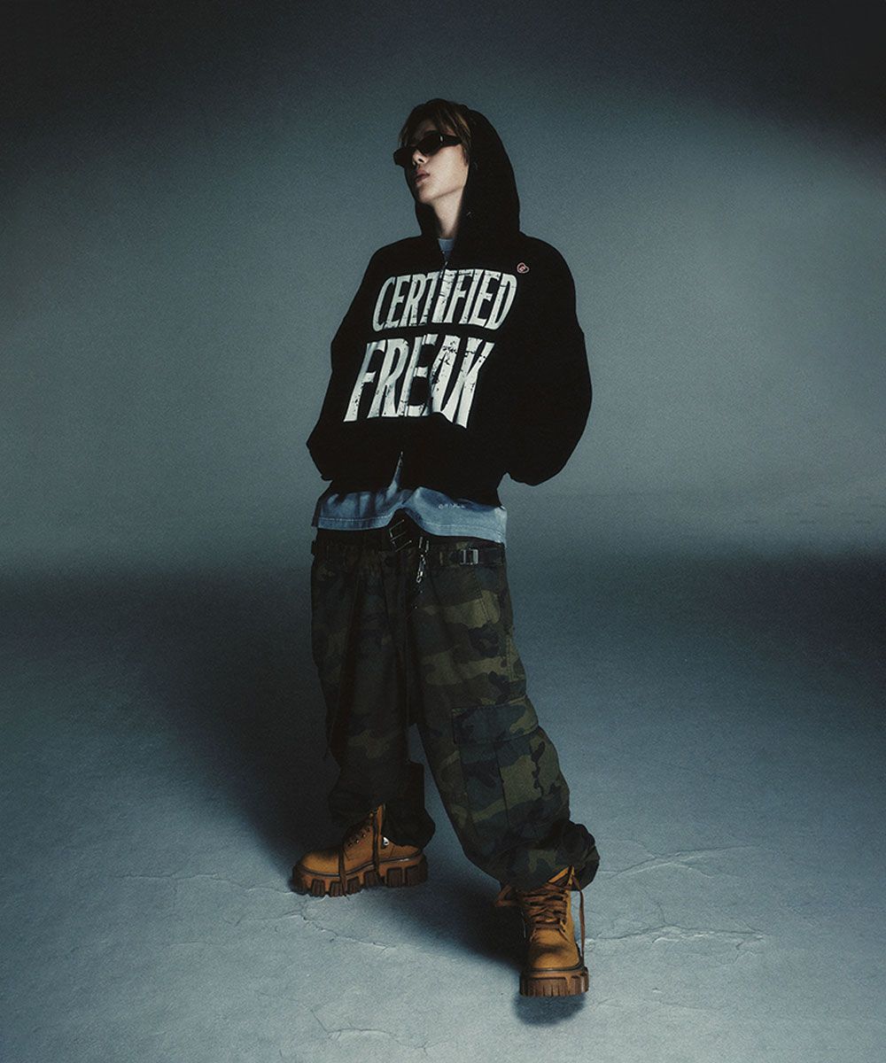 MUSINSA | GRAILZ [ZICO x GRAILZ] VINTAGE FREAK ZIP HOODIE