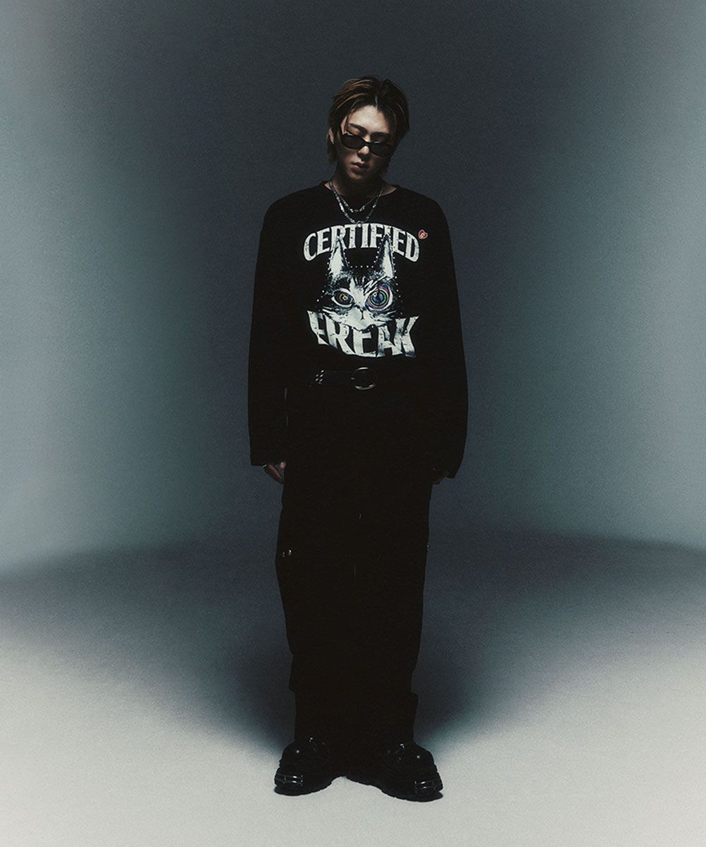 【GRAILZ】ZICO x GRAILZ VINTAGE FREAK CAT Long Sleeve MUSINSA公式 | GRAILZ [ZICO x GRAILZ] VINTAGE FREAK CAT LONG