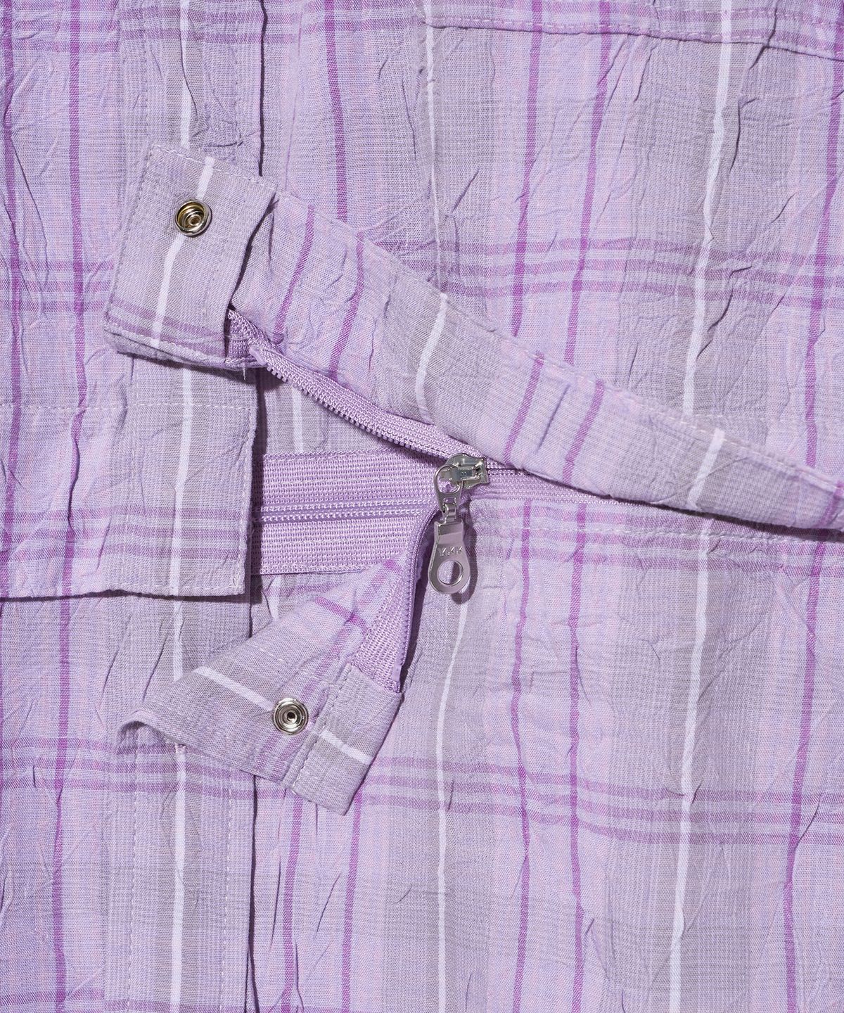 다이아몬드 레이라(DIAMOND LAYLA) Detachable Crease Check Shirt S167 Pale Pink Purple