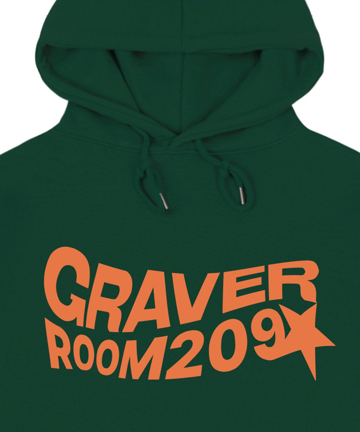 그레이버(GRAVER) [UNISEX]웨이브 스타 로고 후드티_그린