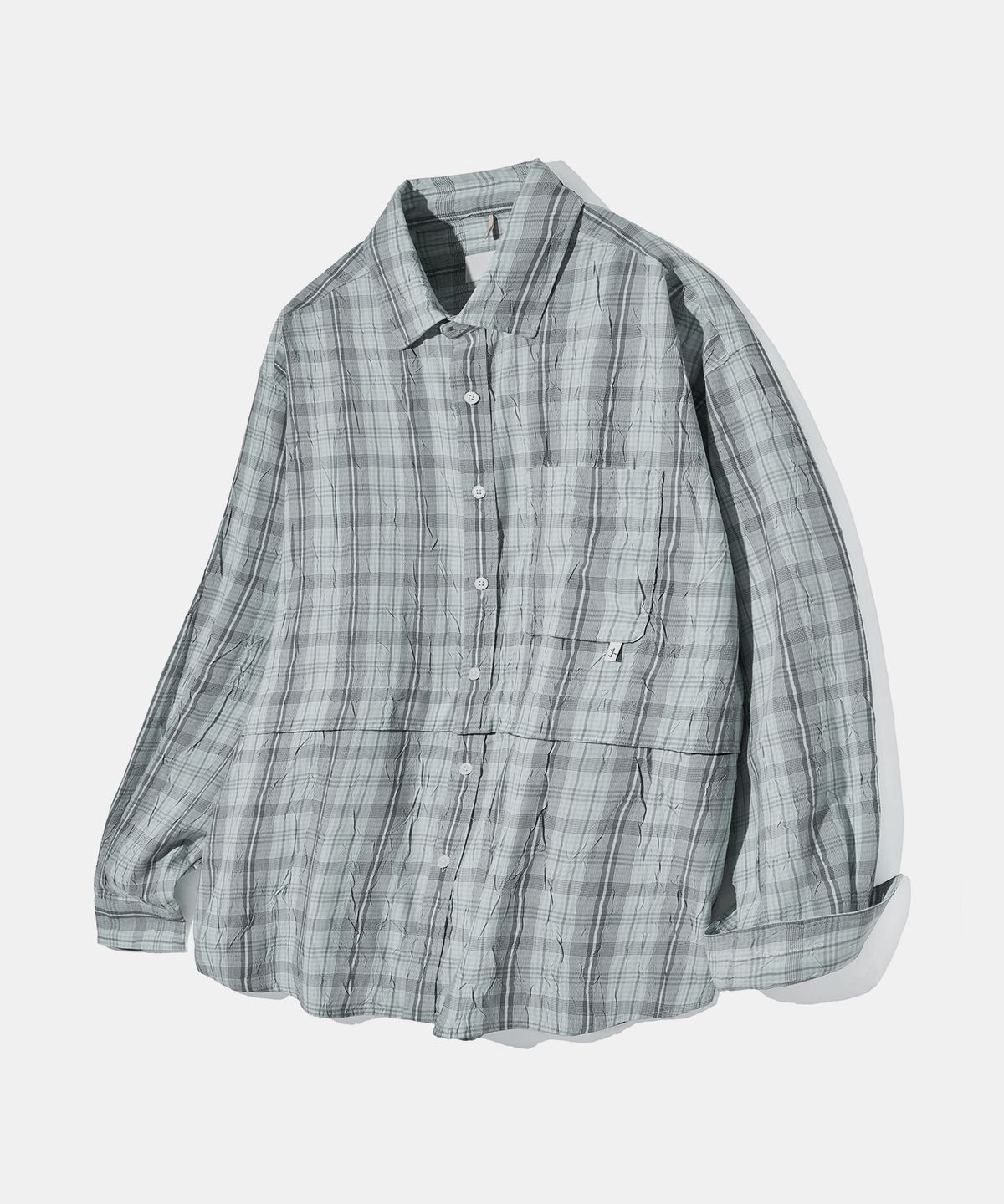 다이아몬드 레이라(DIAMOND LAYLA) Detachable Crease Check Shirt S167 Gray Achromatic