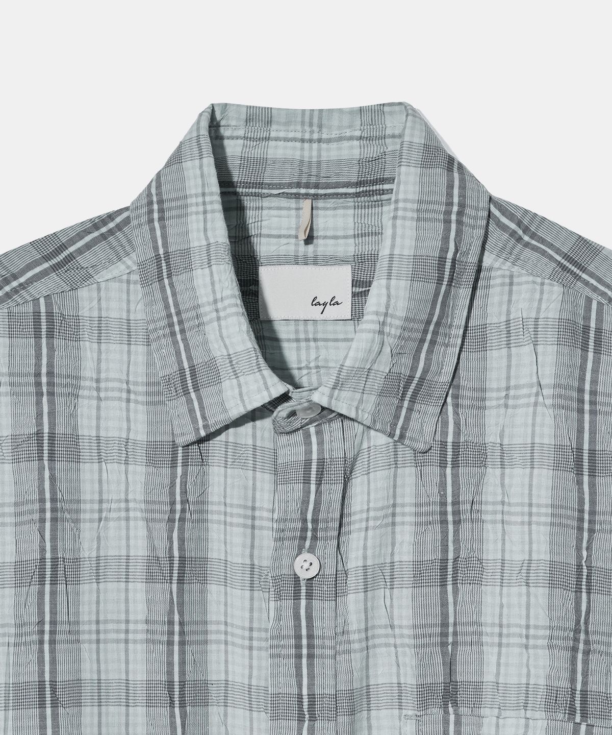 다이아몬드 레이라(DIAMOND LAYLA) Detachable Crease Check Shirt S167 Gray Achromatic