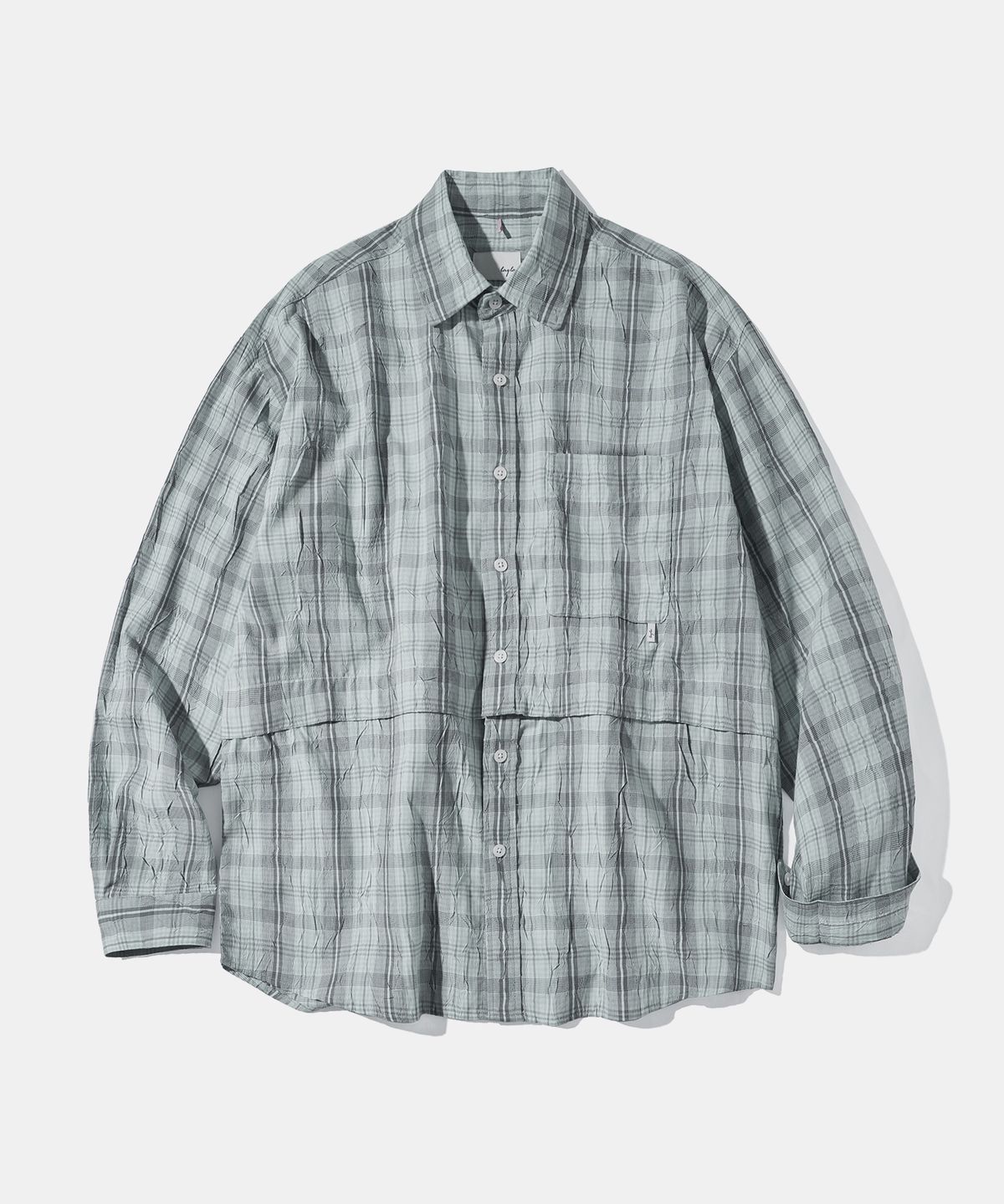 다이아몬드 레이라(DIAMOND LAYLA) Detachable Crease Check Shirt S167 Gray Achromatic