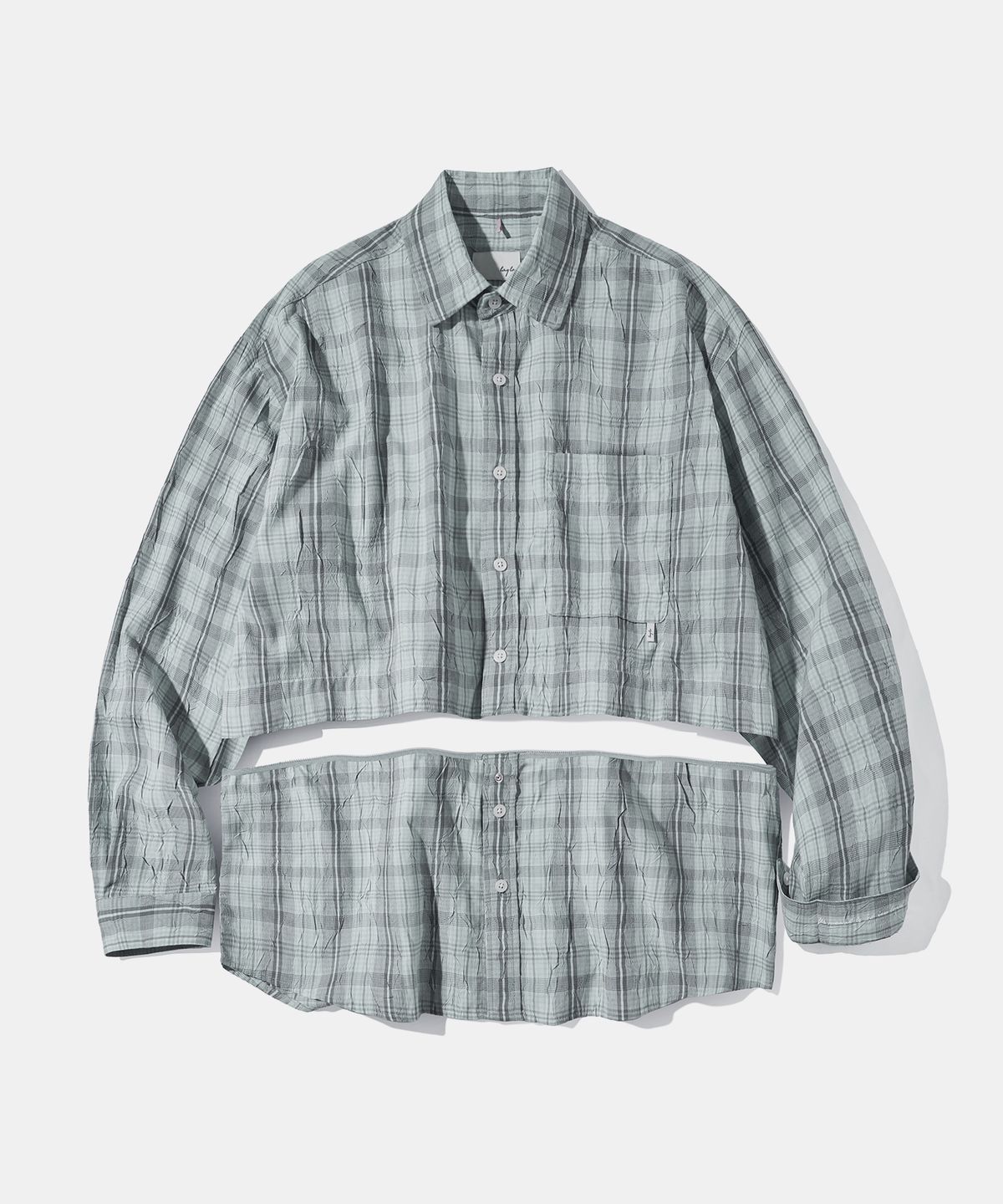 다이아몬드 레이라(DIAMOND LAYLA) Detachable Crease Check Shirt S167 Gray Achromatic