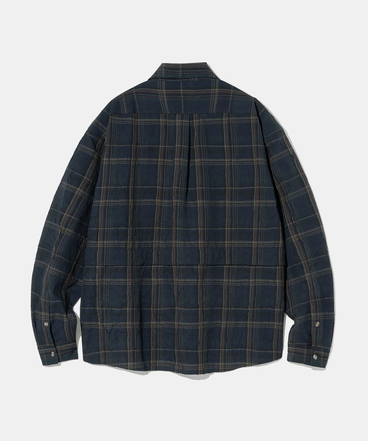 다이아몬드 레이라(DIAMOND LAYLA) Detachable Crease Check Shirt S167 Faded Navy