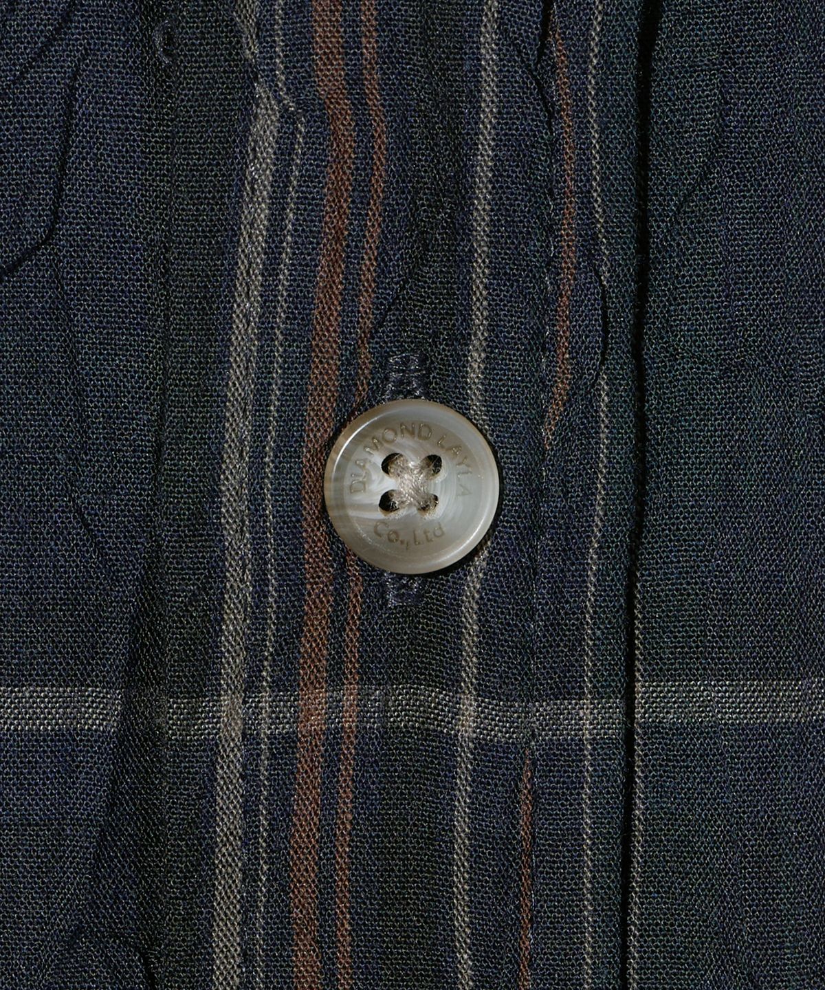 다이아몬드 레이라(DIAMOND LAYLA) Detachable Crease Check Shirt S167 Faded Navy