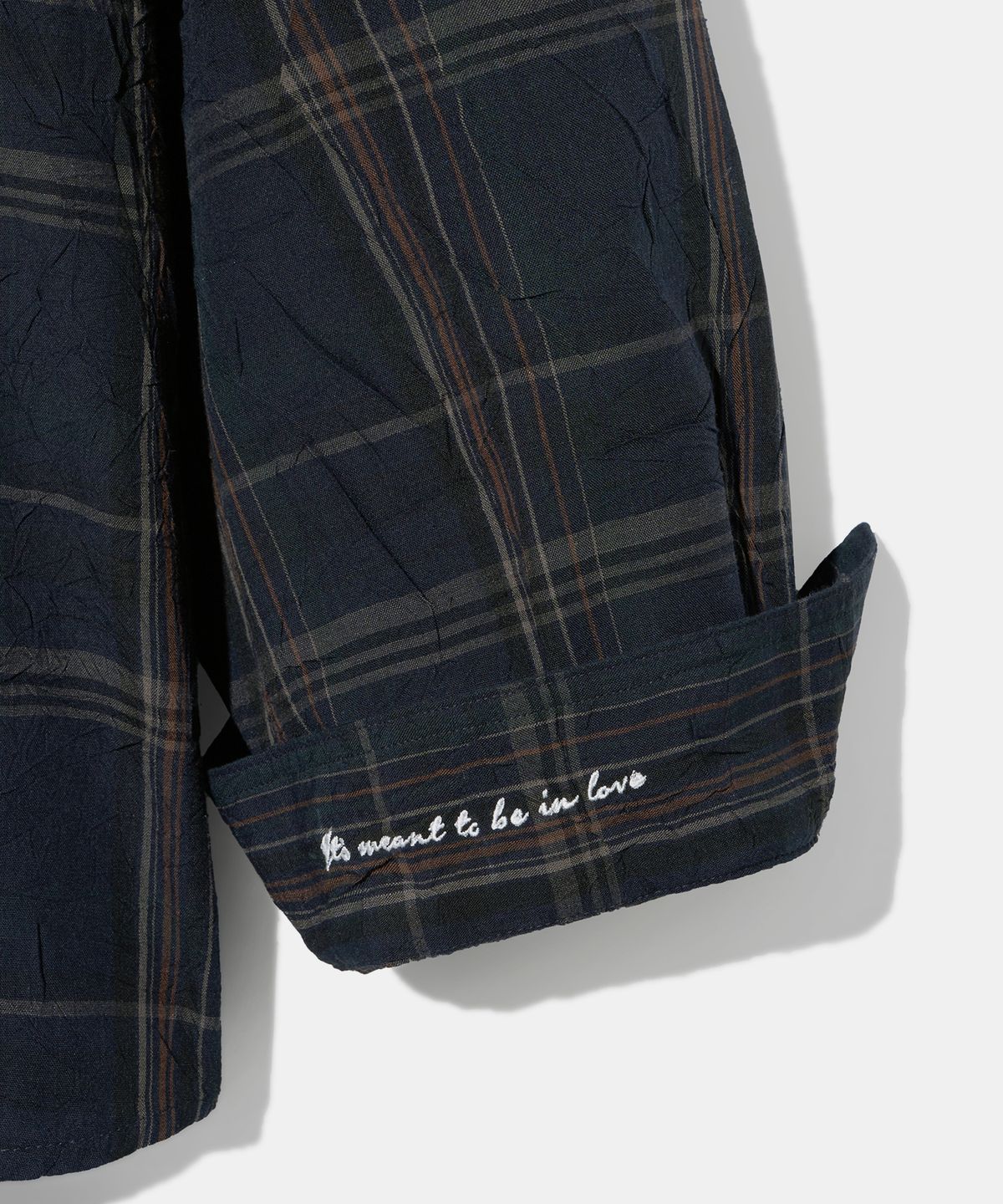 다이아몬드 레이라(DIAMOND LAYLA) Detachable Crease Check Shirt S167 Faded Navy