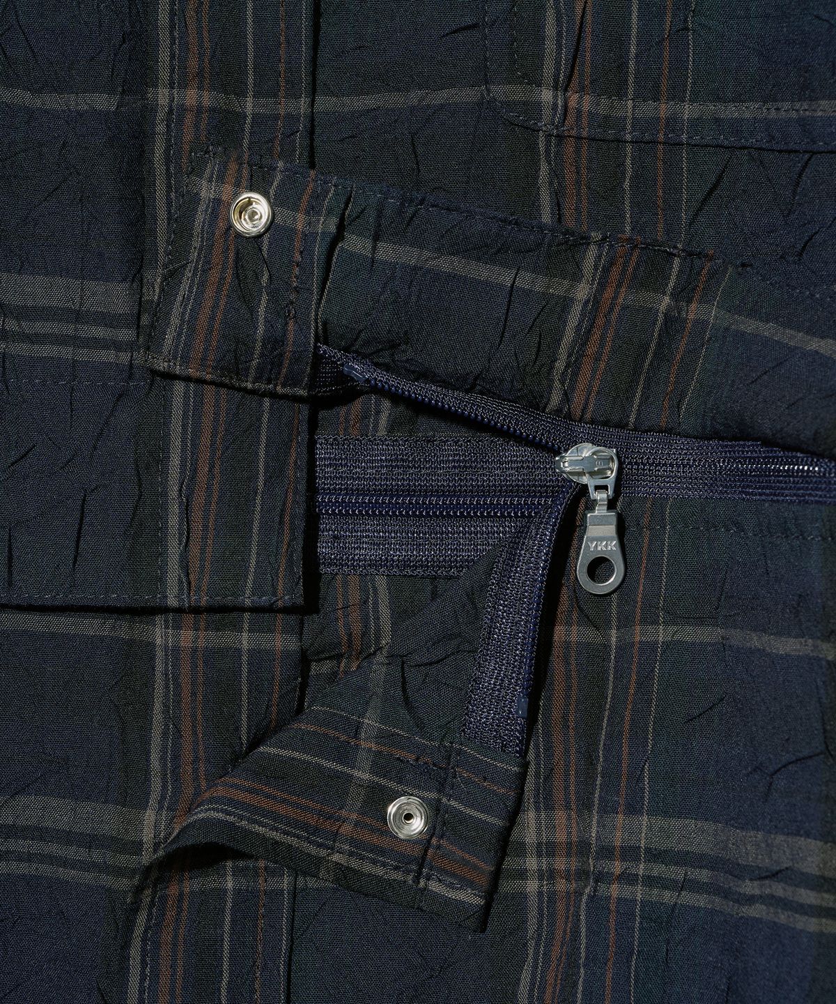 다이아몬드 레이라(DIAMOND LAYLA) Detachable Crease Check Shirt S167 Faded Navy