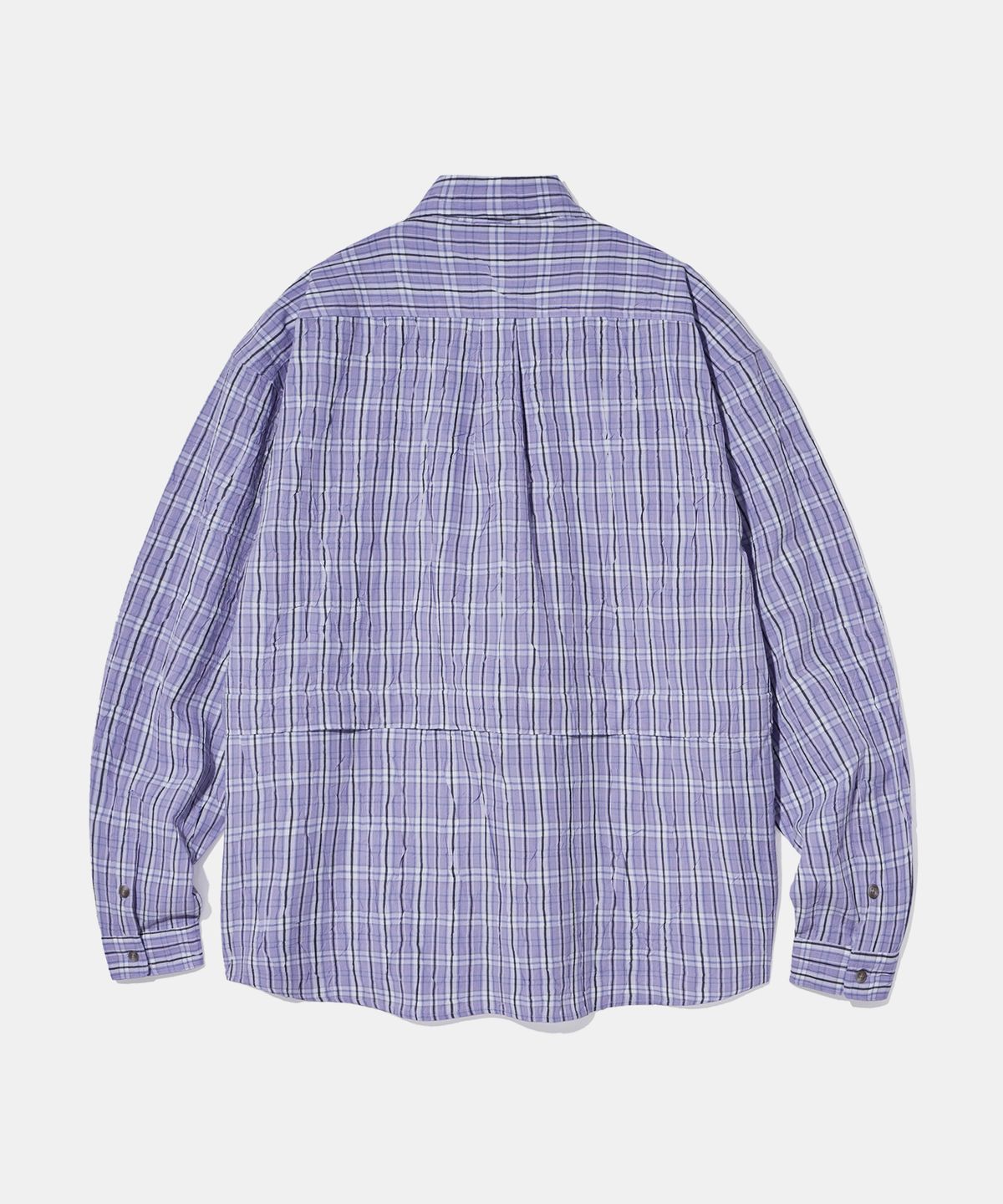 다이아몬드 레이라(DIAMOND LAYLA) Detachable Crease Check Shirt S167 Purple Black