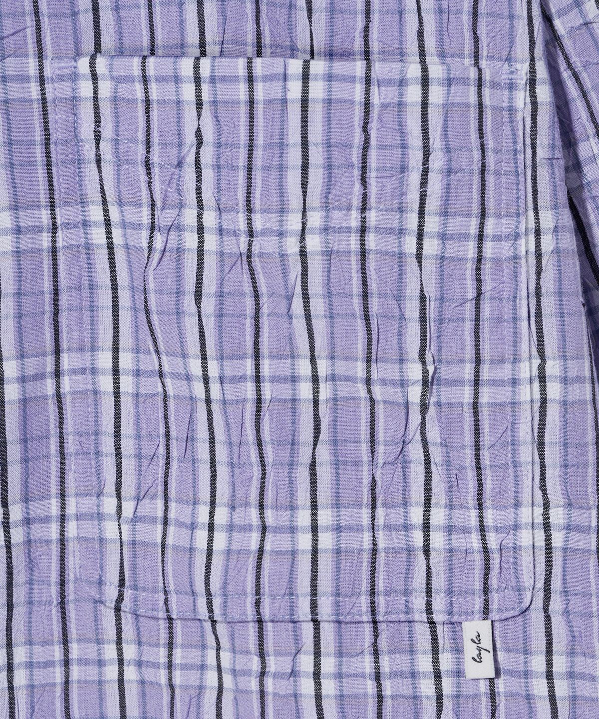 다이아몬드 레이라(DIAMOND LAYLA) Detachable Crease Check Shirt S167 Purple Black