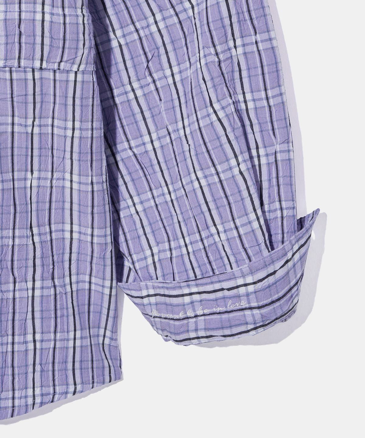 다이아몬드 레이라(DIAMOND LAYLA) Detachable Crease Check Shirt S167 Purple Black