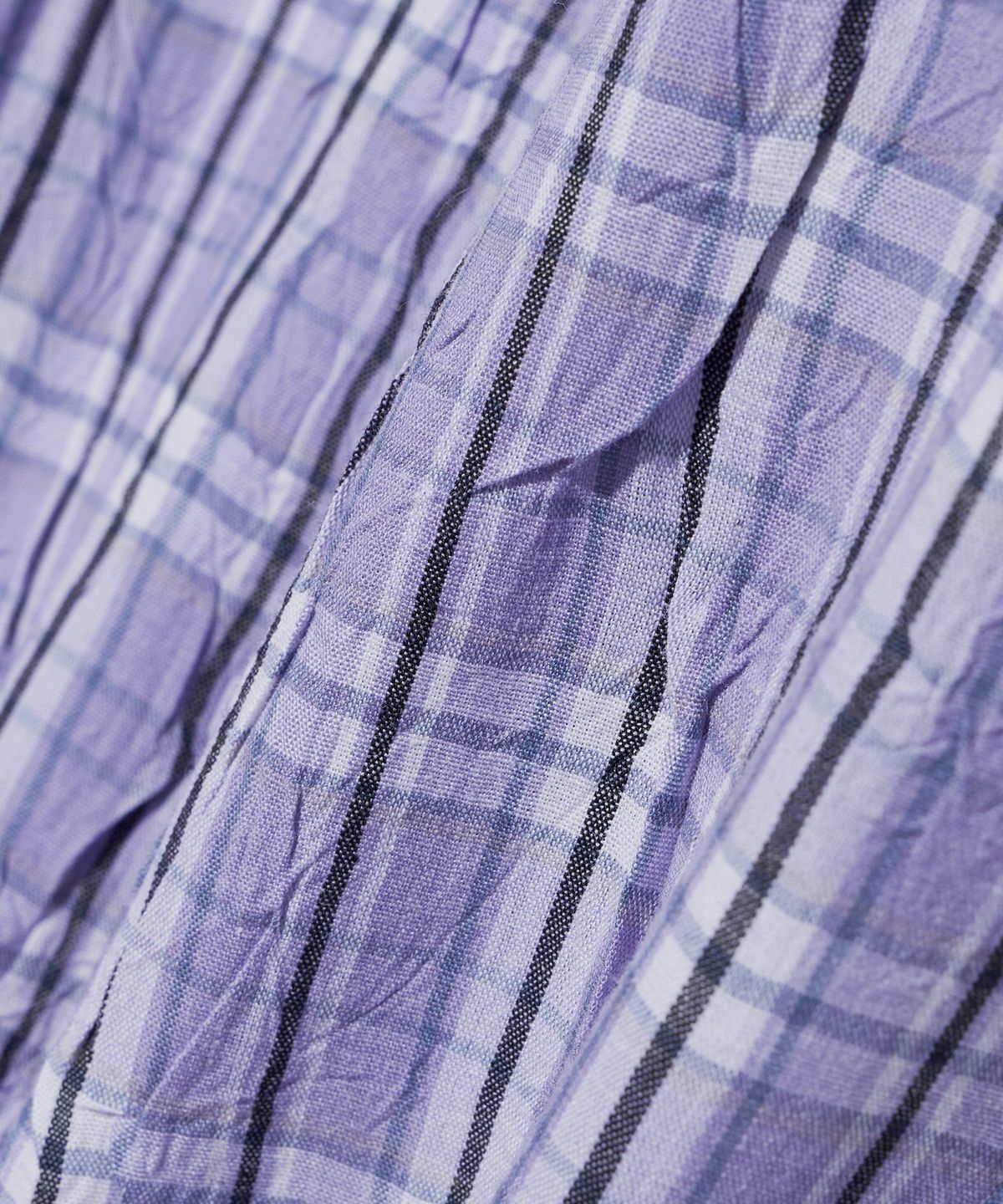 다이아몬드 레이라(DIAMOND LAYLA) Detachable Crease Check Shirt S167 Purple Black