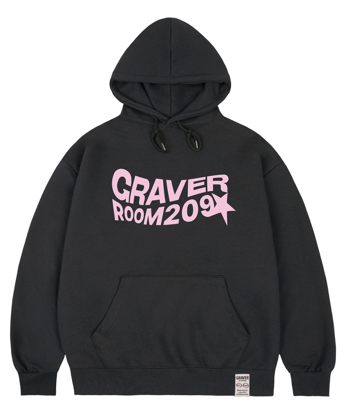 그레이버(GRAVER) [UNISEX]웨이브 스타 로고 후드티_4color