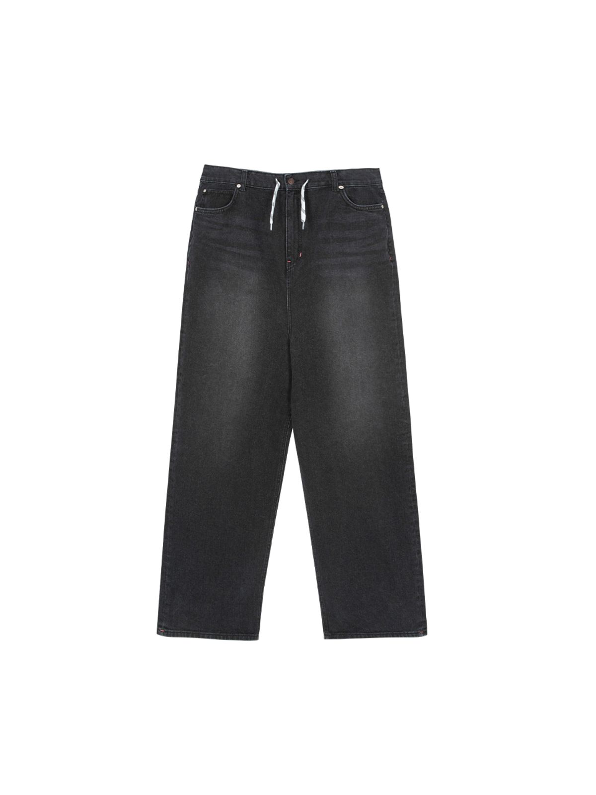에즈이프 캘리(ASIF CALIE) WIDE STRING DENIM PANTS BLACK