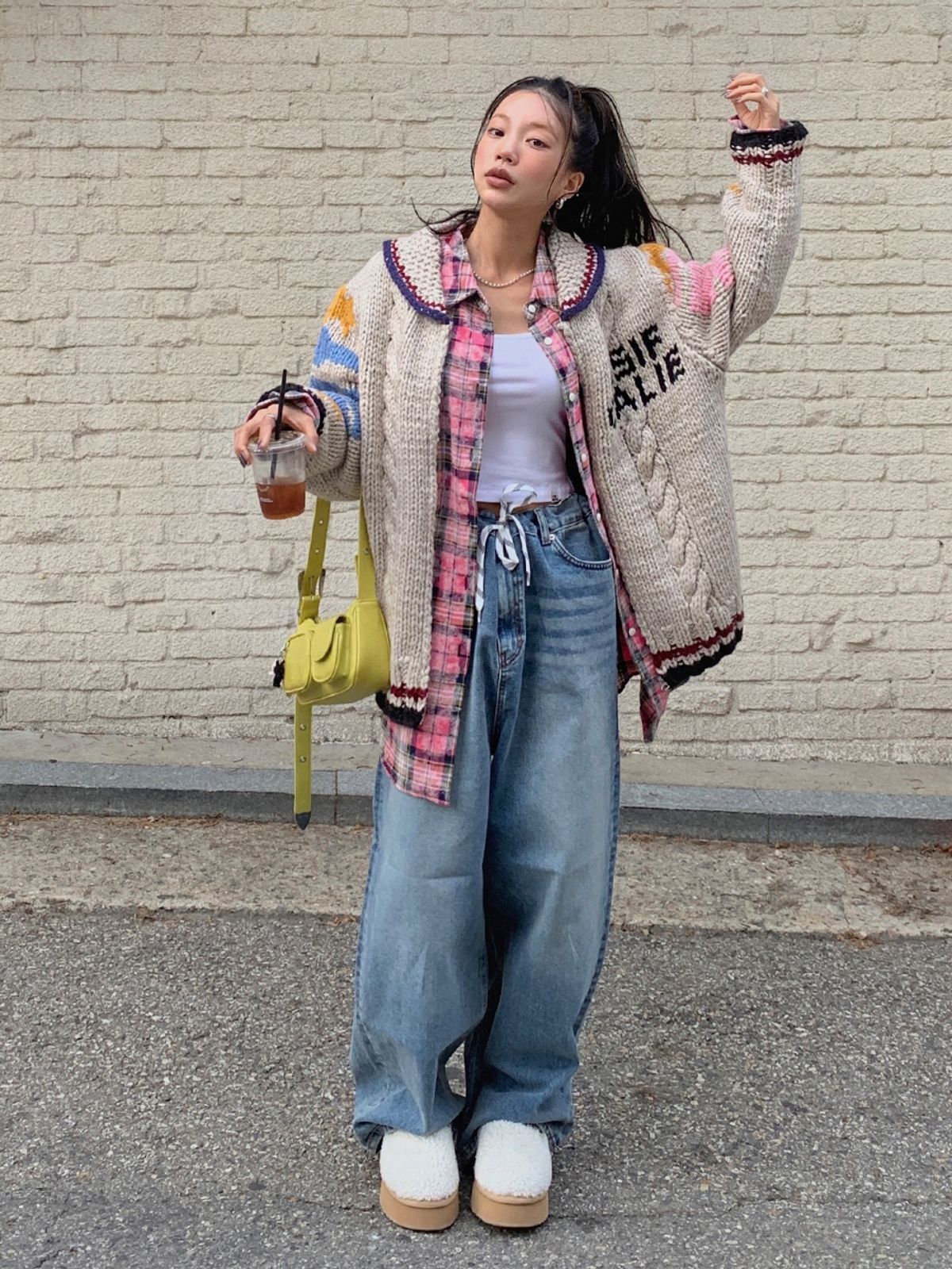 에즈이프 캘리(ASIF CALIE) WIDE STRING DENIM PANTS BLUE