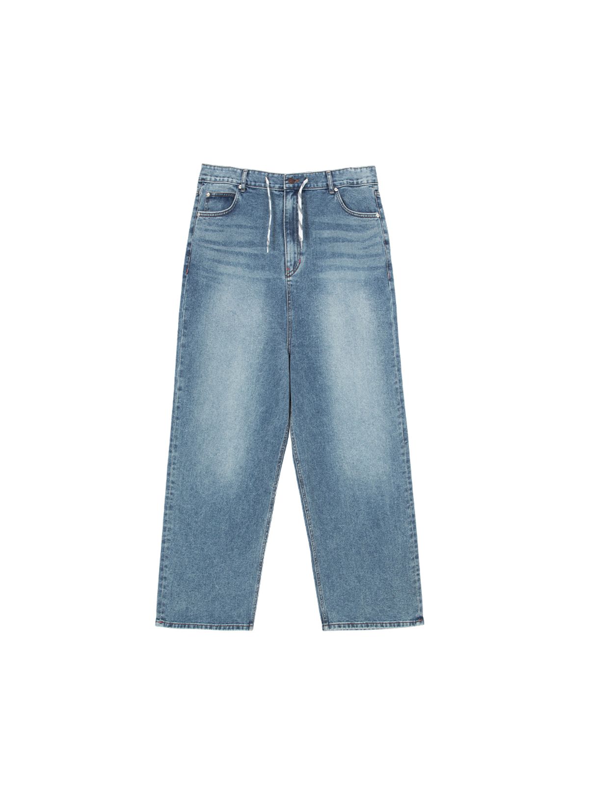 에즈이프 캘리(ASIF CALIE) WIDE STRING DENIM PANTS BLUE