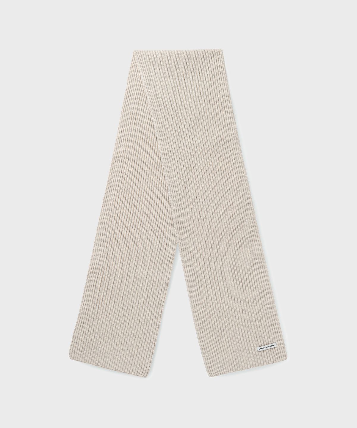 브랜디드(BRANDED) RIBBED KNIT MUFFLER [LIGHT OATMEAL]