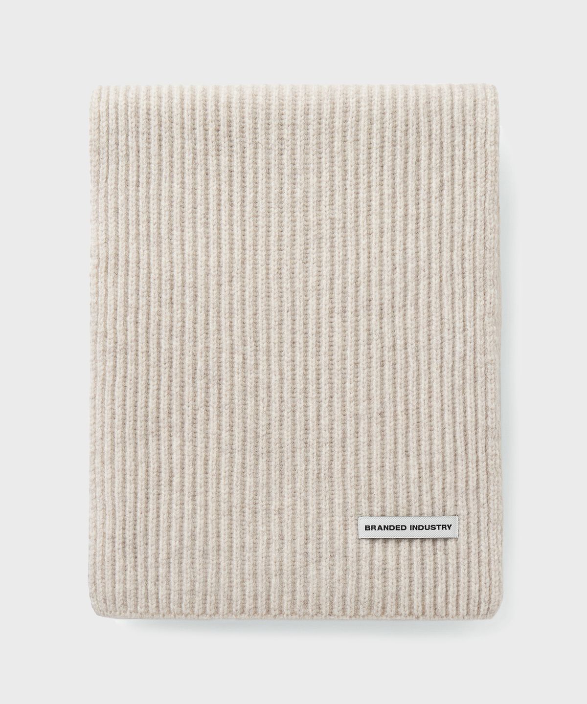 브랜디드(BRANDED) RIBBED KNIT MUFFLER [LIGHT OATMEAL]
