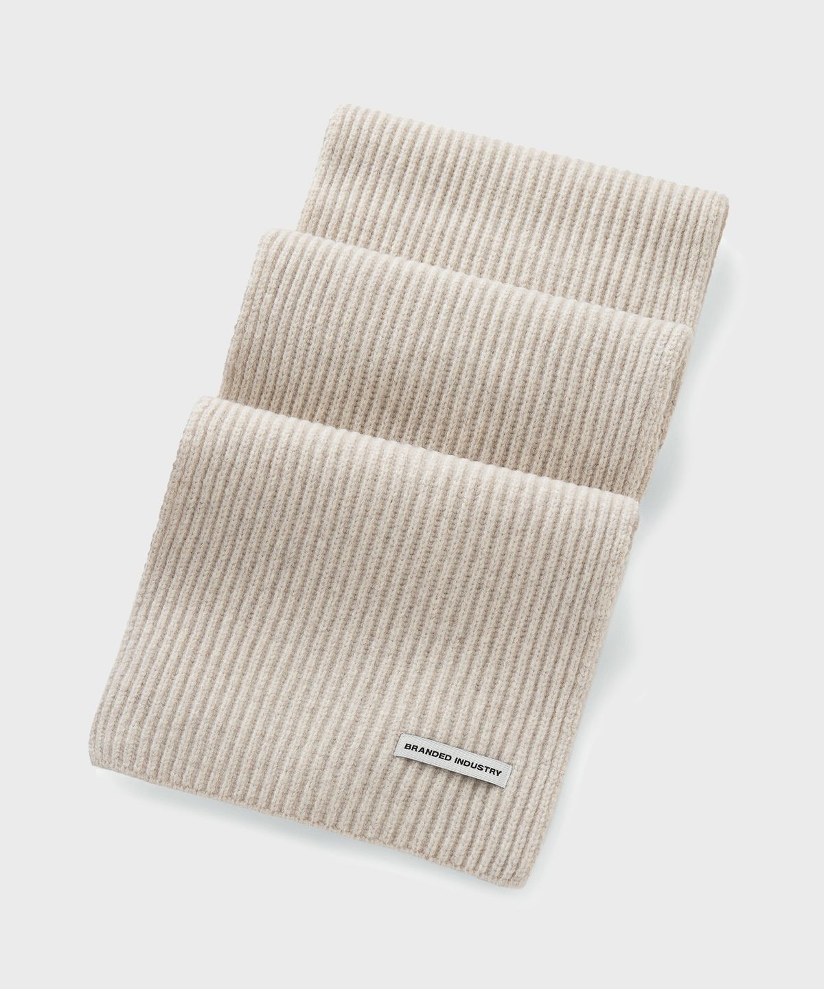 브랜디드(BRANDED) RIBBED KNIT MUFFLER [LIGHT OATMEAL]