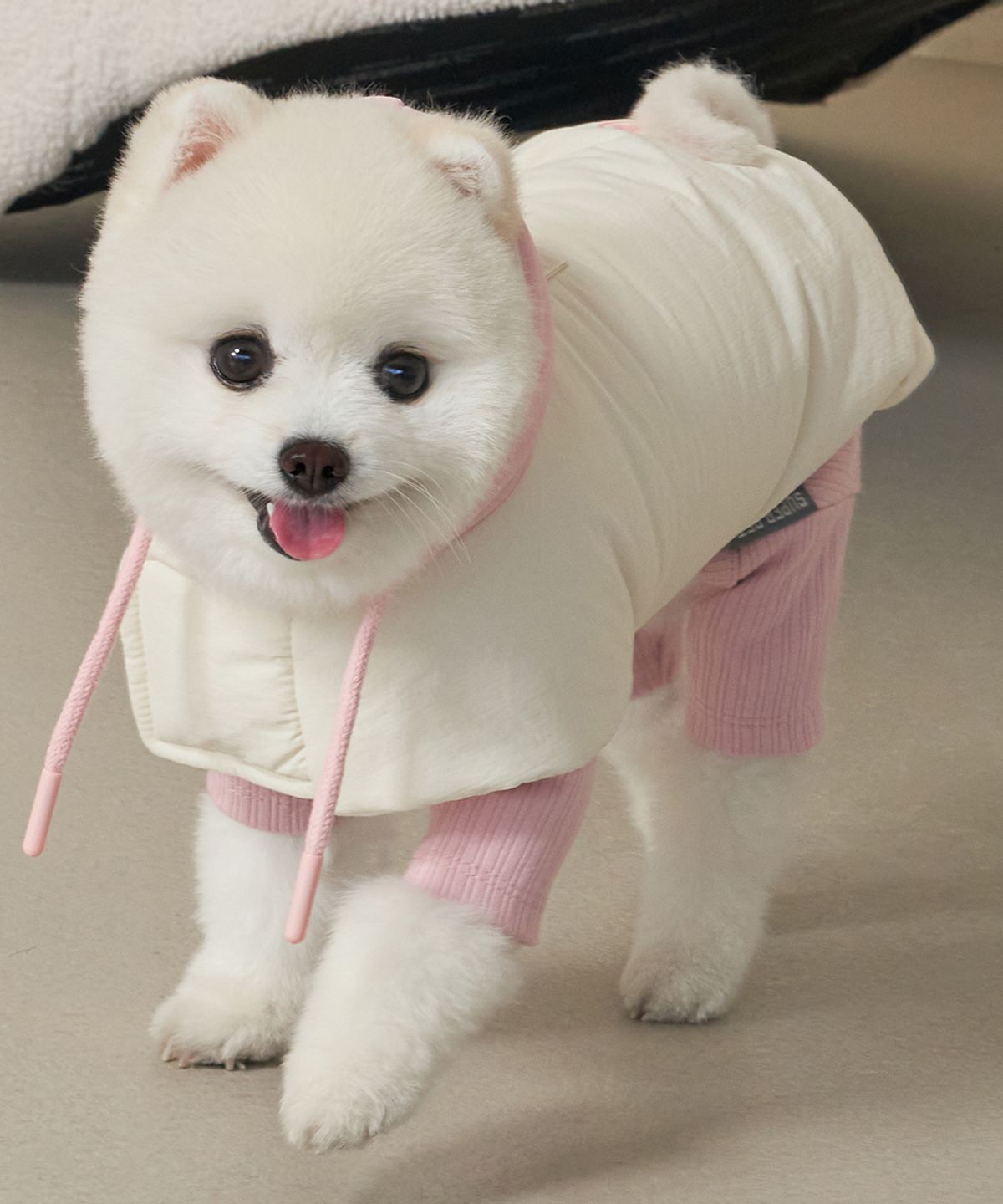 슈퍼펫(SUPERPET) 강아지 겨울옷 망토패딩 아이보리