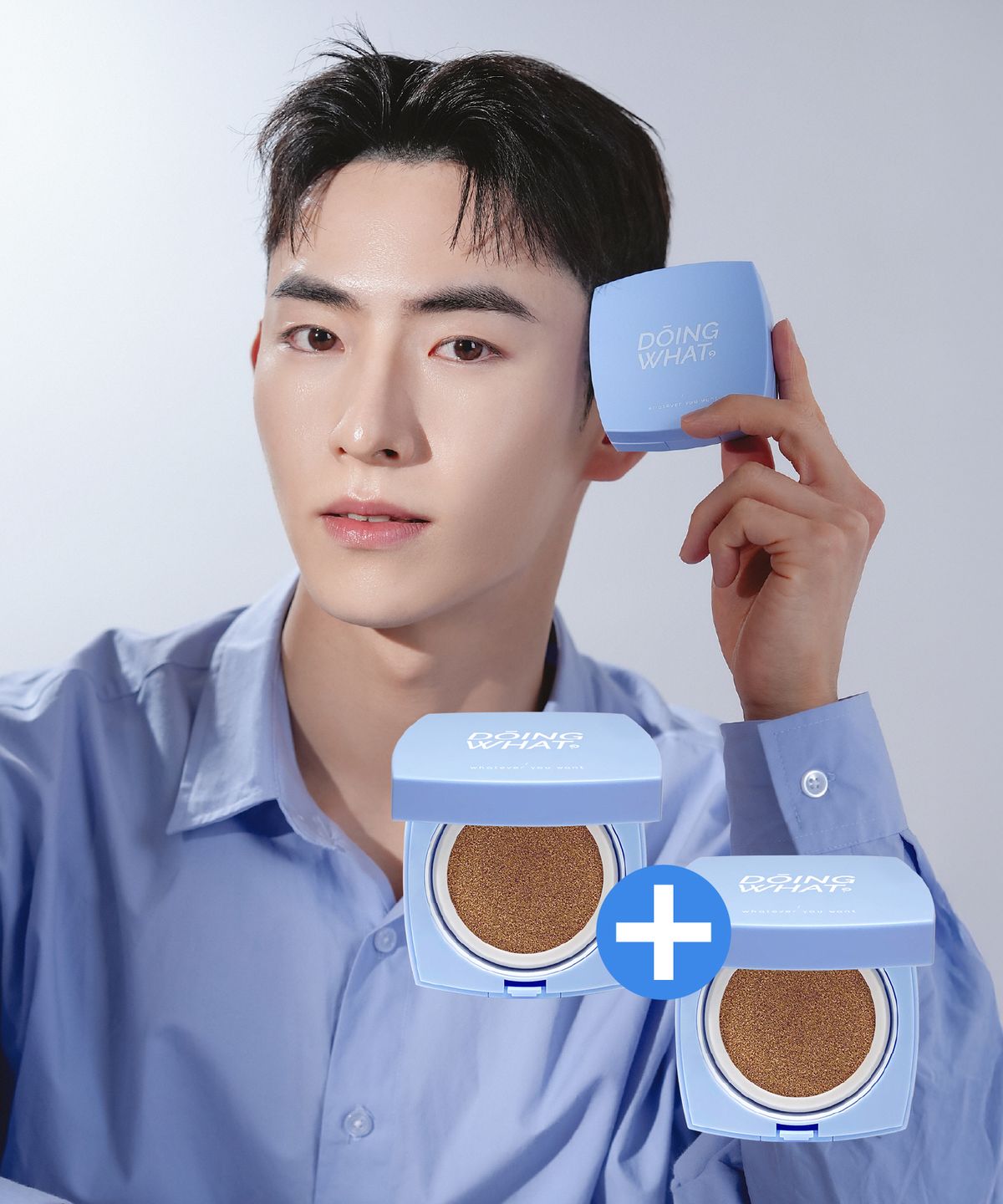 두잉왓(DOINGWHAT) 소프트 블러링 필터 쿠션 듀오 세트 (SPF 50+/PA+++)