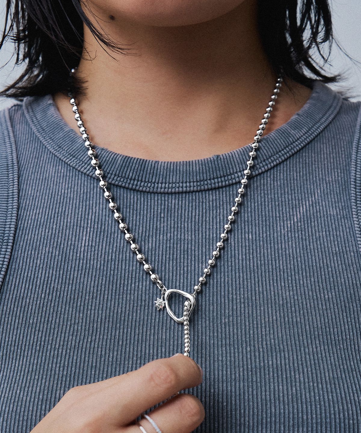 스칼렛또(SCALETTO) RS006 Long Multi Ball Chain Necklace