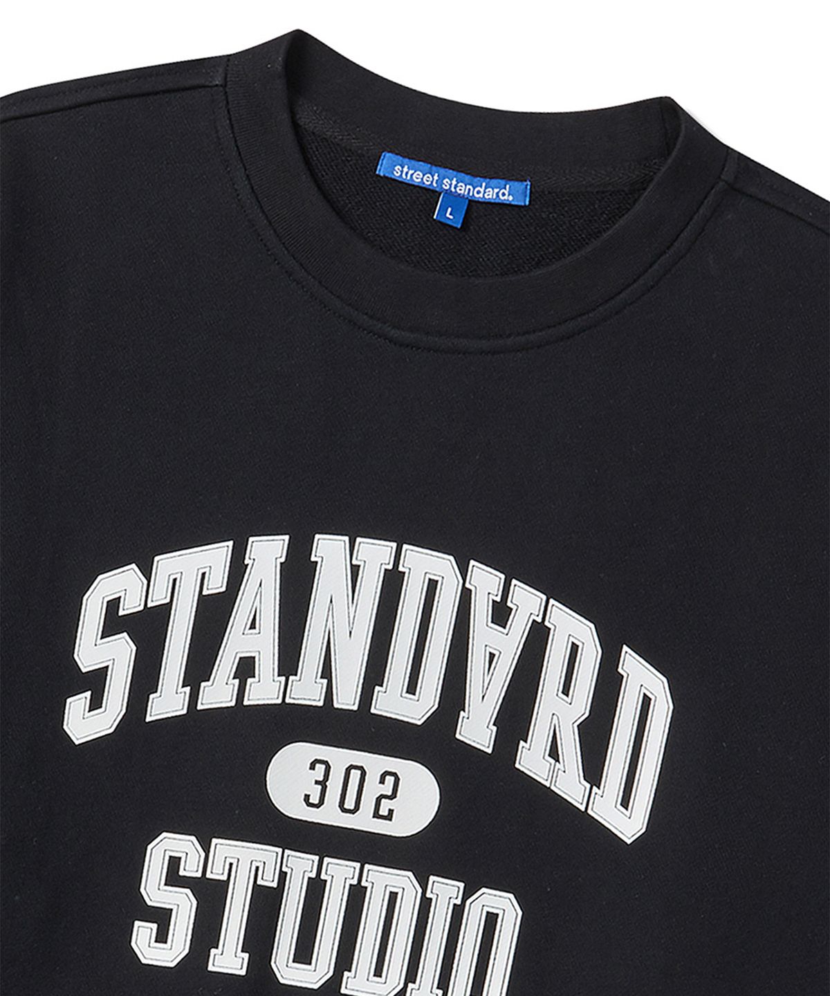스트리트 스탠다드(STREET STANDARD) 스탠다드 코어 맨투맨 블랙
