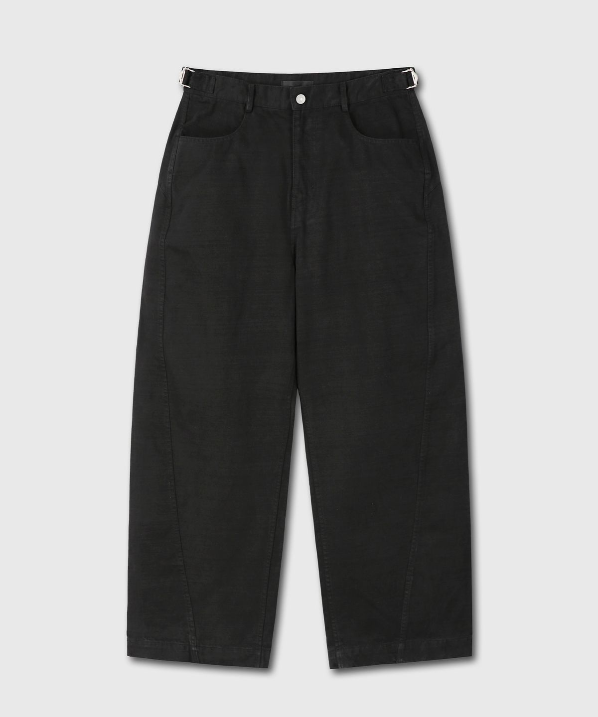 다이브인(DIVEIN) WASHED CURVED CHINO PANTS (BLACK)