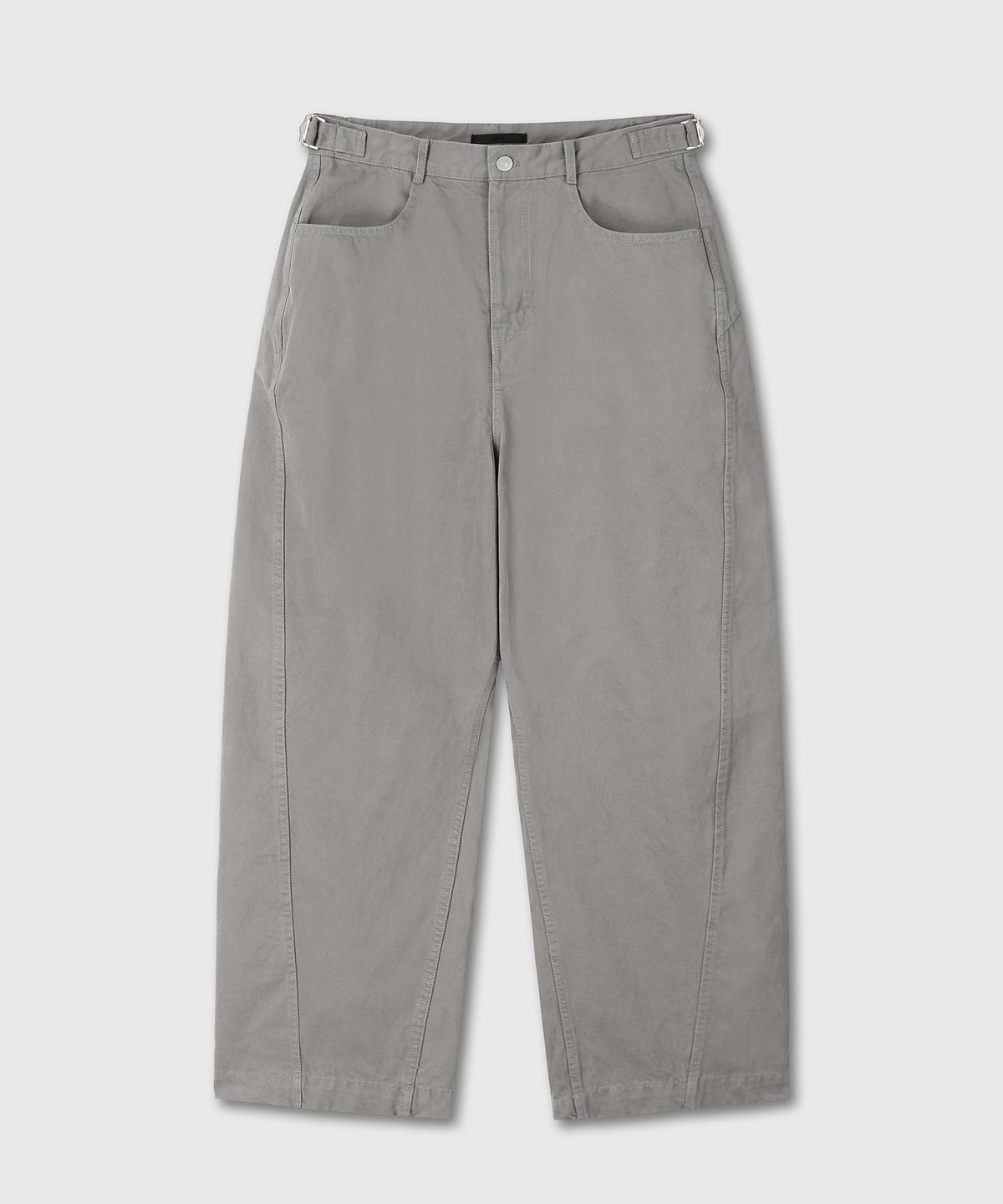 다이브인(DIVEIN) WASHED CURVED CHINO PANTS (LIGHT GRAY)