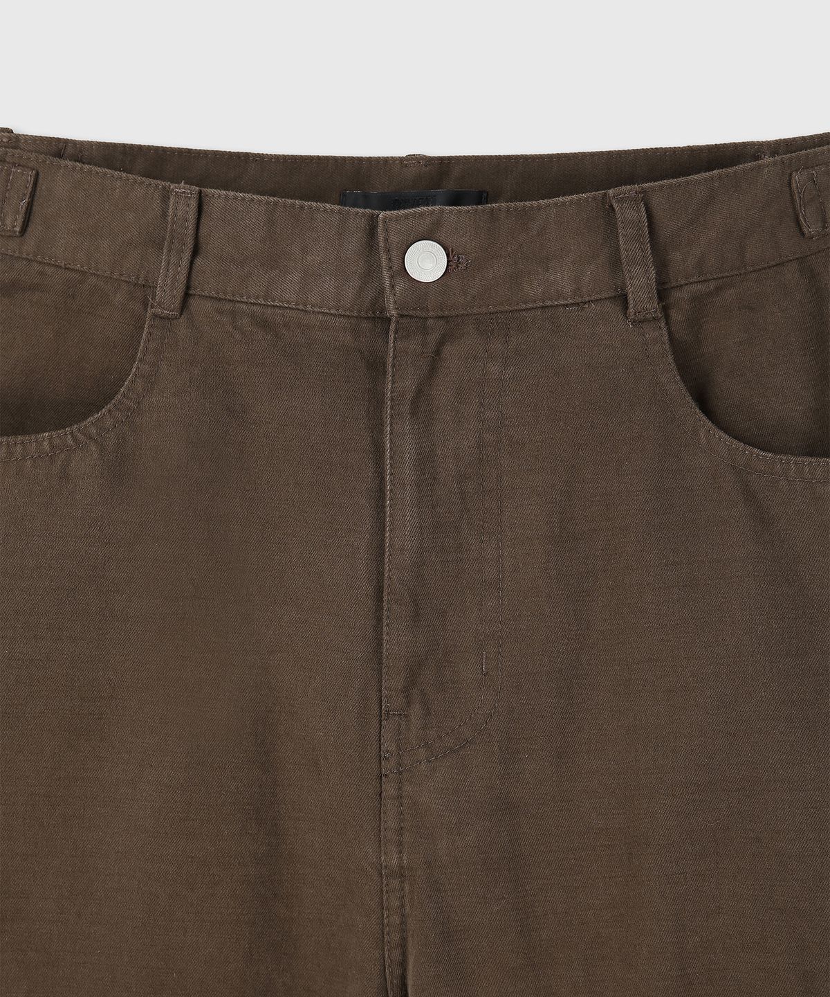 다이브인(DIVEIN) WASHED CURVED CHINO PANTS (BROWN)