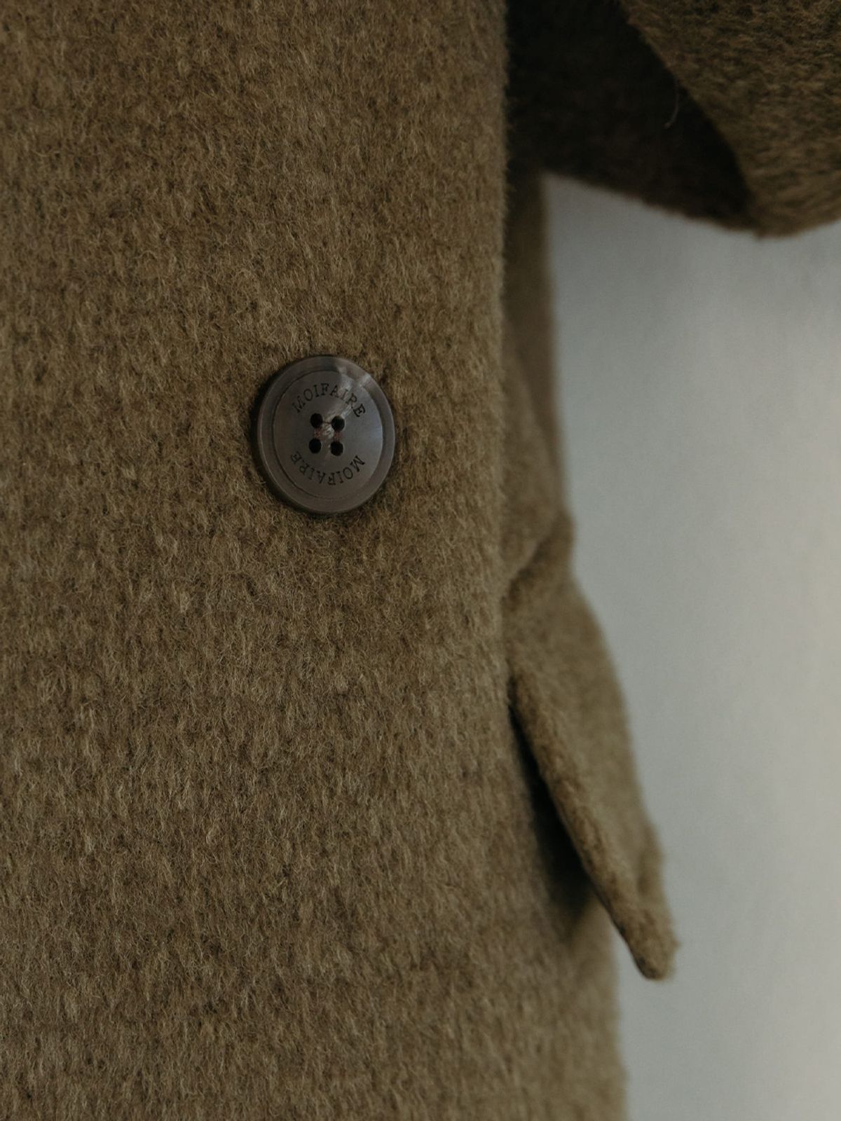 모이페어(MOIFAIRE) BALMACAAN WOOL DOUBLE COAT / KHAKI