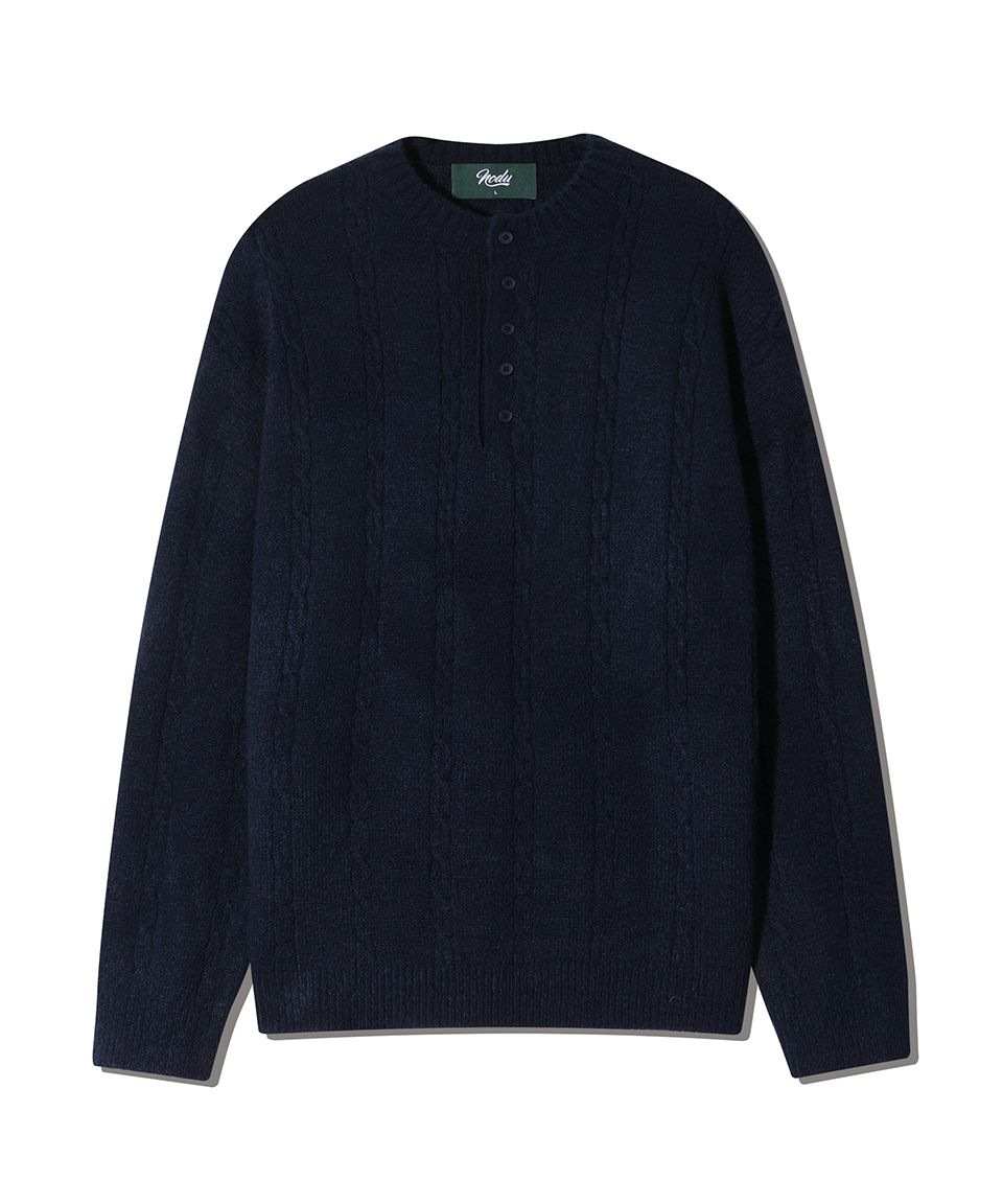 ラフ様INTÉRIM FINE MERINO WOOL JERSEY HENRY INTERIM/EXTRA FINE