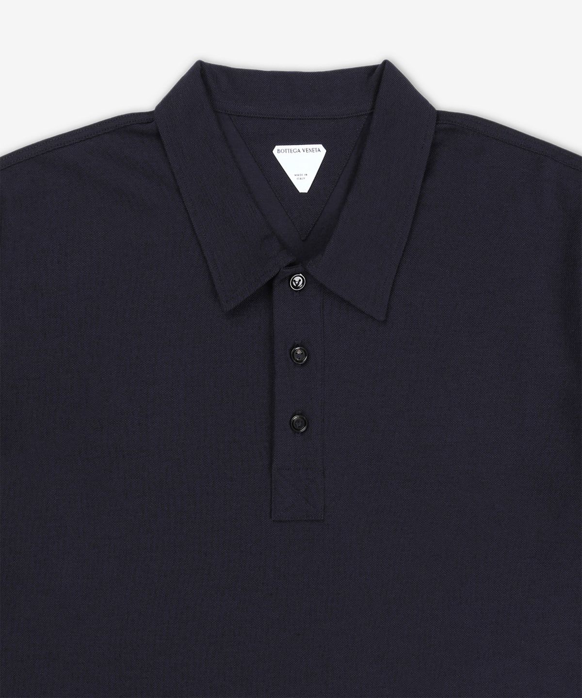 보테가베네타(BOTTEGA VENETA) 라이트 코튼 BV 엠브로이더리 반소매 폴로 셔츠 - 다크 네이비 / 796163V4DG01177
