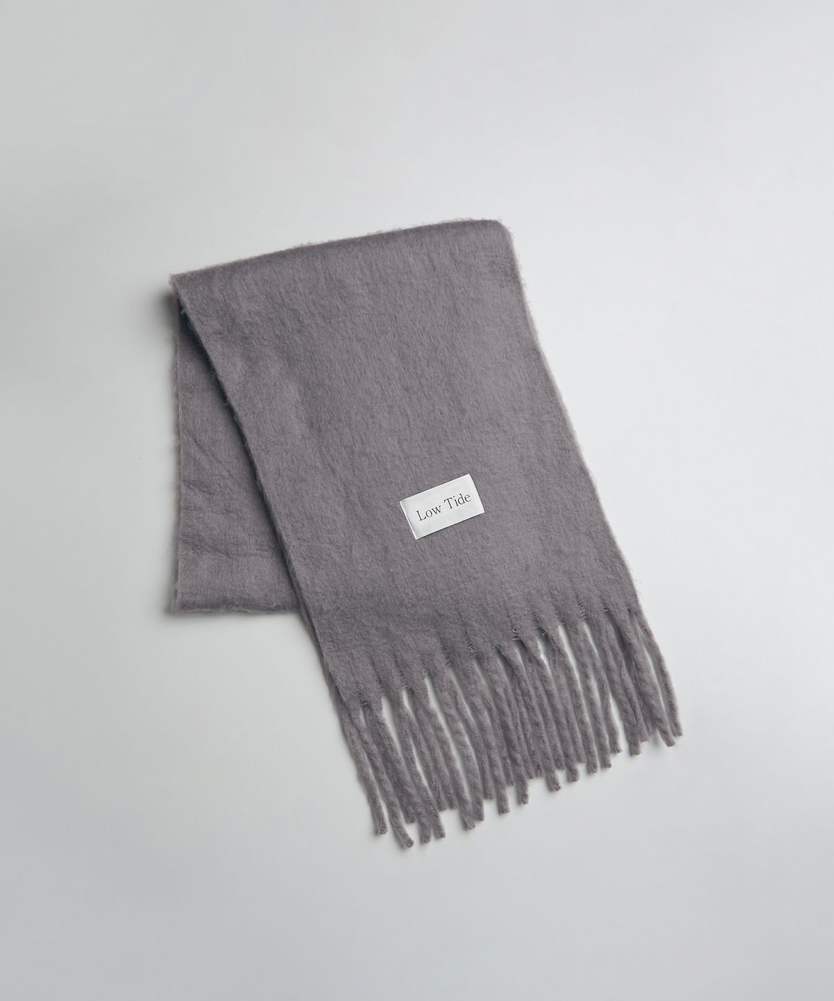 로우타이드(LOW TIDE) LOWTIDE BIG LABEL MUFFLER [GREY]