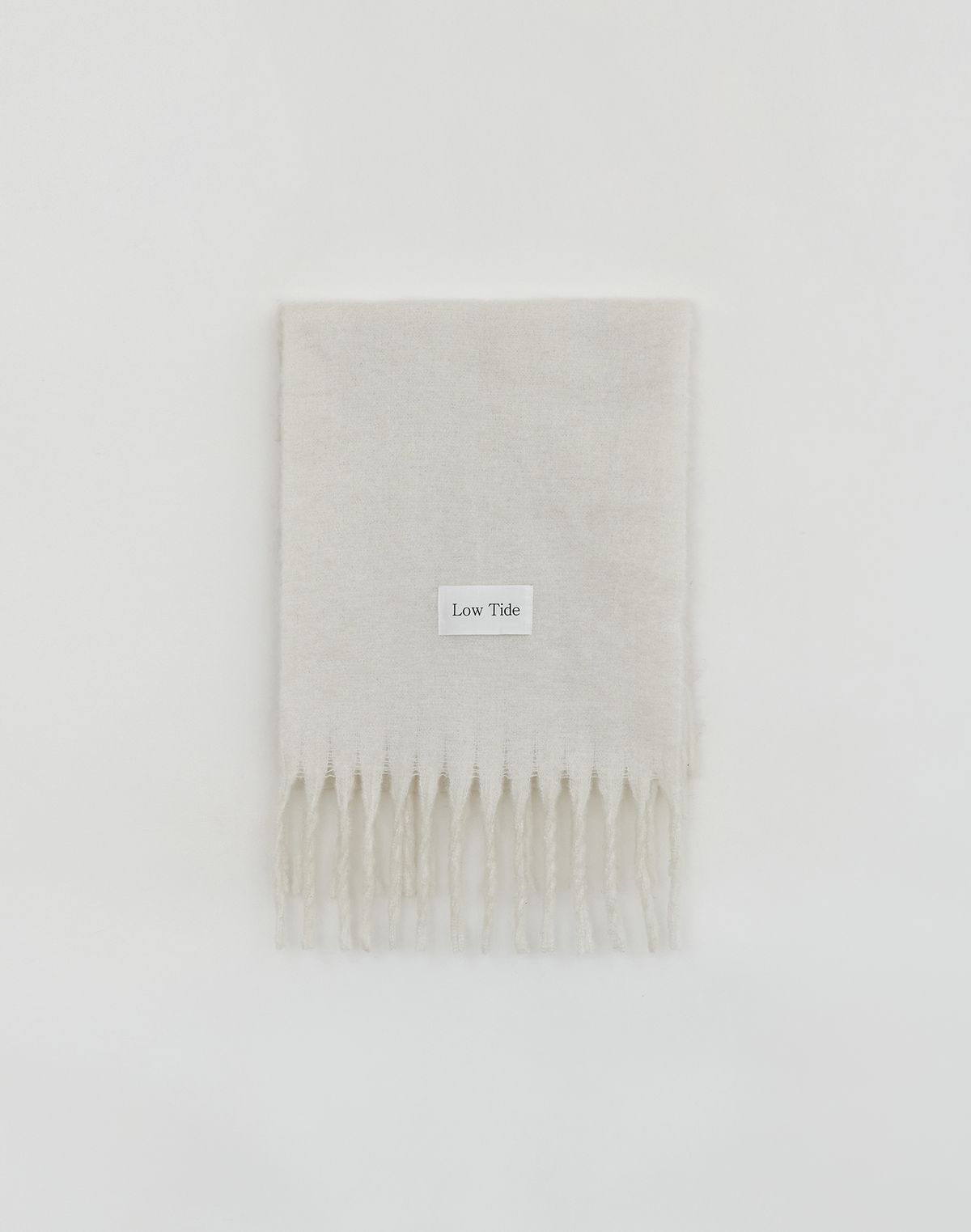 로우타이드(LOW TIDE) LOWTIDE BIG LABEL MUFFLER [IVORY]